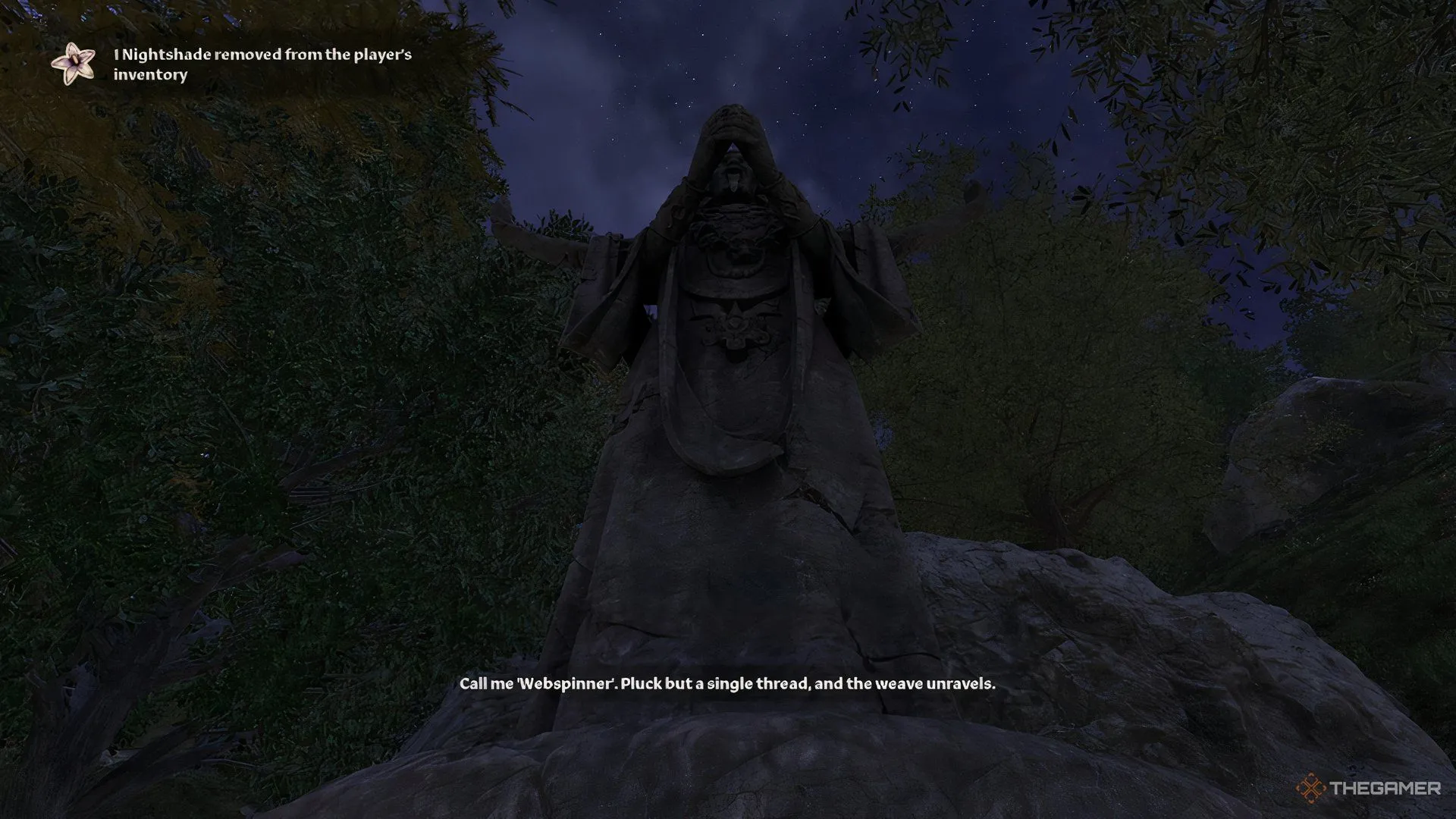 Bắt đầu nhiệm vụ của Mephala trong The Elder Scrolls IV Oblivion Remastered, Daedric Prince của dối trá và bí mật.
