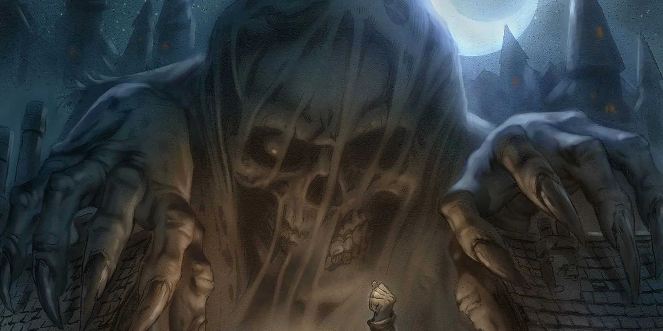 Bìa sách Vecna: Nest of the Eldritch Eye, một ví dụ về chiến dịch D&amp;D lớn cần cân nhắc cho người chơi mới.