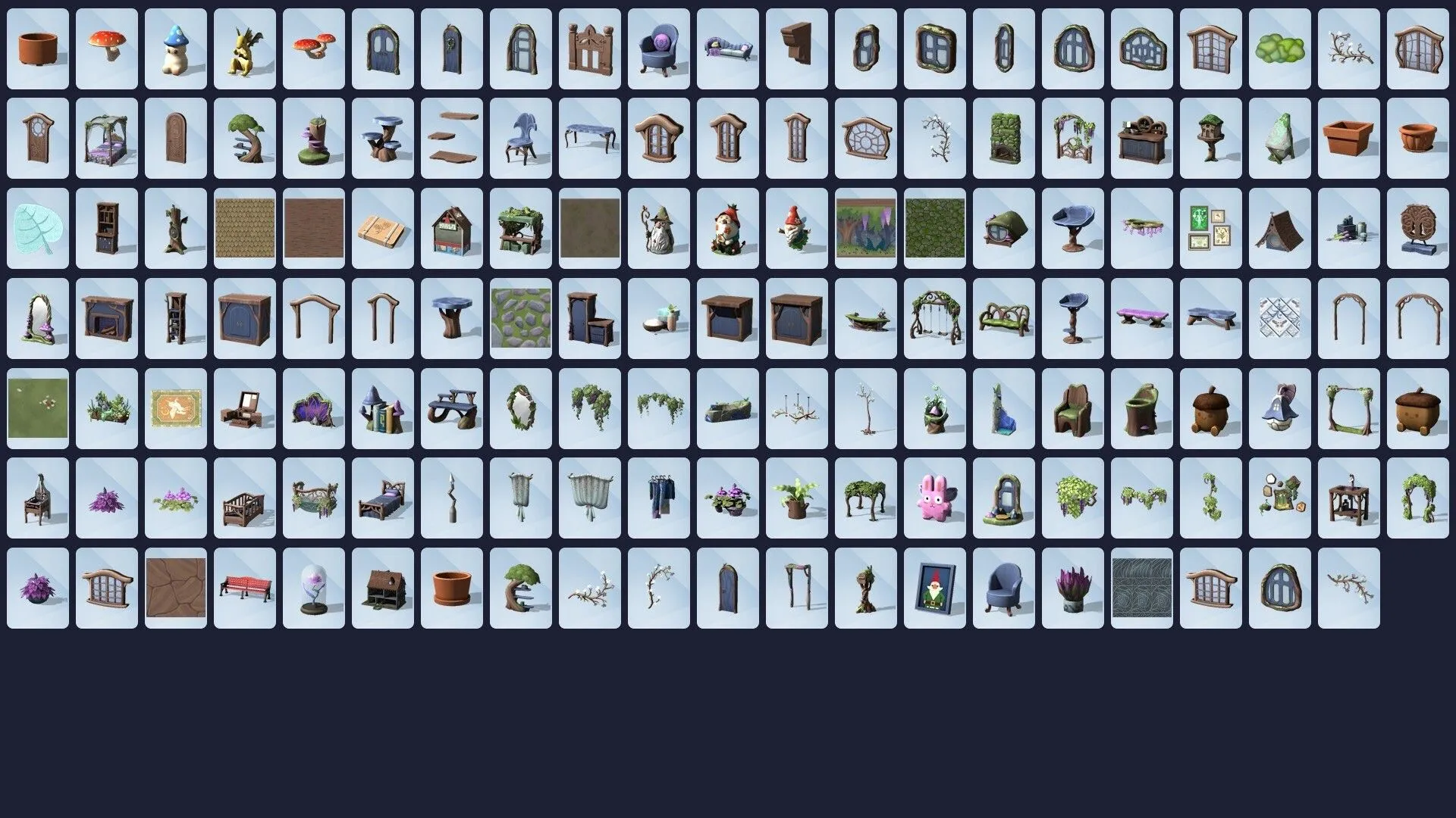 Các mẫu đồ nội thất và vật trang trí mới theo chủ đề thiên nhiên và Tiên trong The Sims 4 Enchanted By Nature.