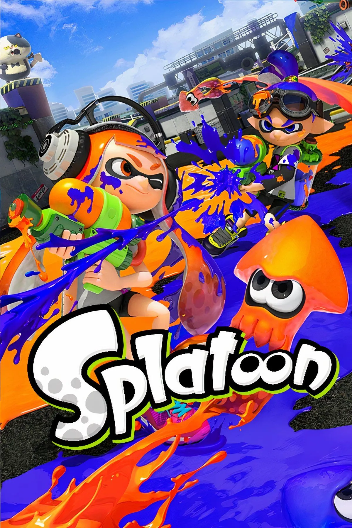 Các nhân vật Inkling trong Splatoon chiến đấu bằng súng sơn và mực
