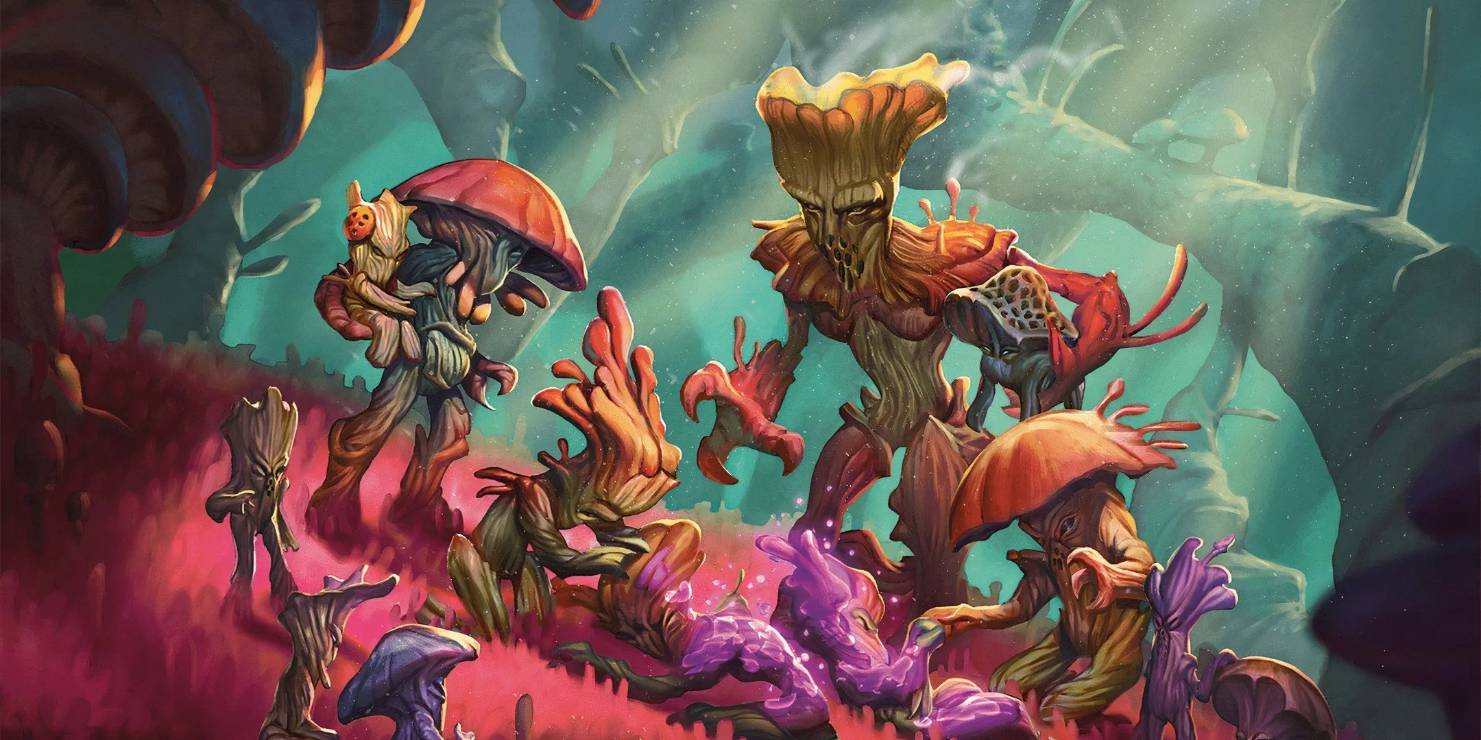 Các sinh vật Myconids triệu hồi, minh họa các phép Conjure bị giảm sức mạnh trong Dungeons &amp; Dragons