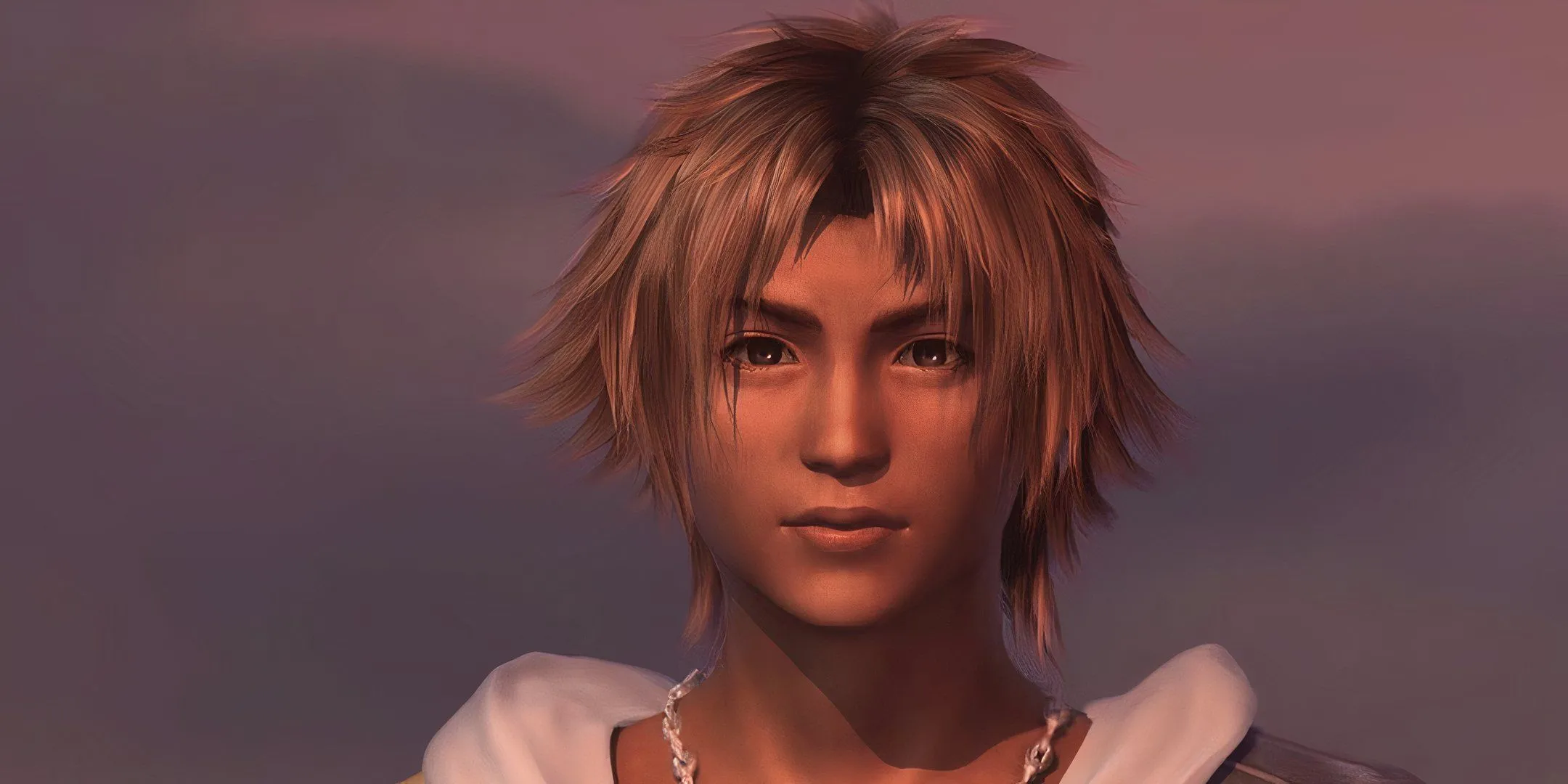 Cận cảnh khuôn mặt của Tidus trong Final Fantasy 10.