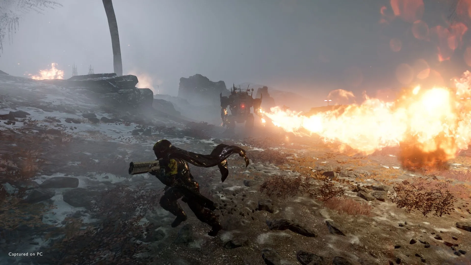 Chiến binh Helldivers 2 đối mặt với bầy quái vật