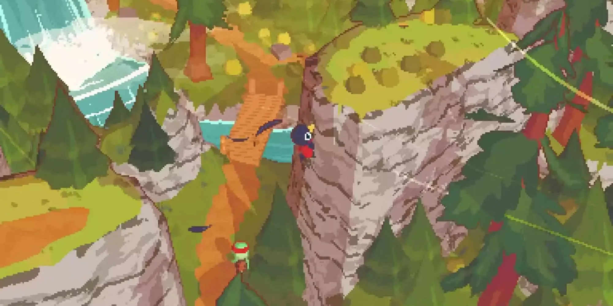 Claire khám phá và leo núi Hawk Peak trong tựa game indie A Short Hike