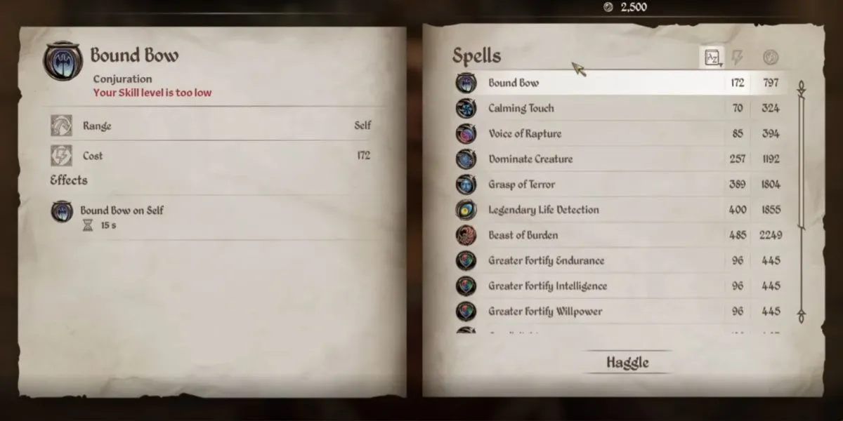 Cung phép Bound Bow được triệu hồi trong Oblivion Remastered, cung cấp vũ khí tầm xa tiện lợi và không trọng lượng cho pháp sư hoặc nhân vật hybrid.