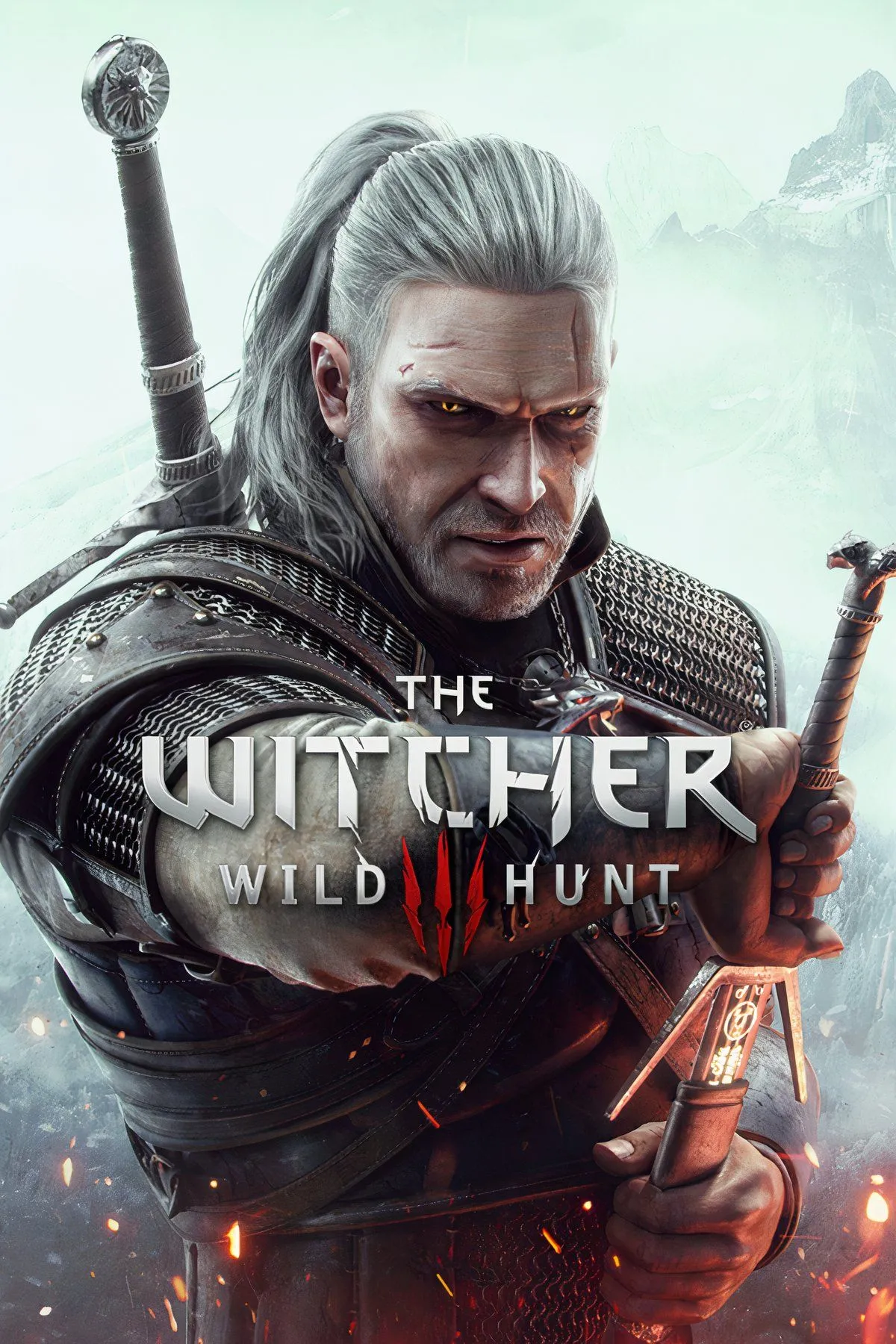Geralt of Rivia đang chiến đấu trong thế giới của The Witcher 3 Wild Hunt