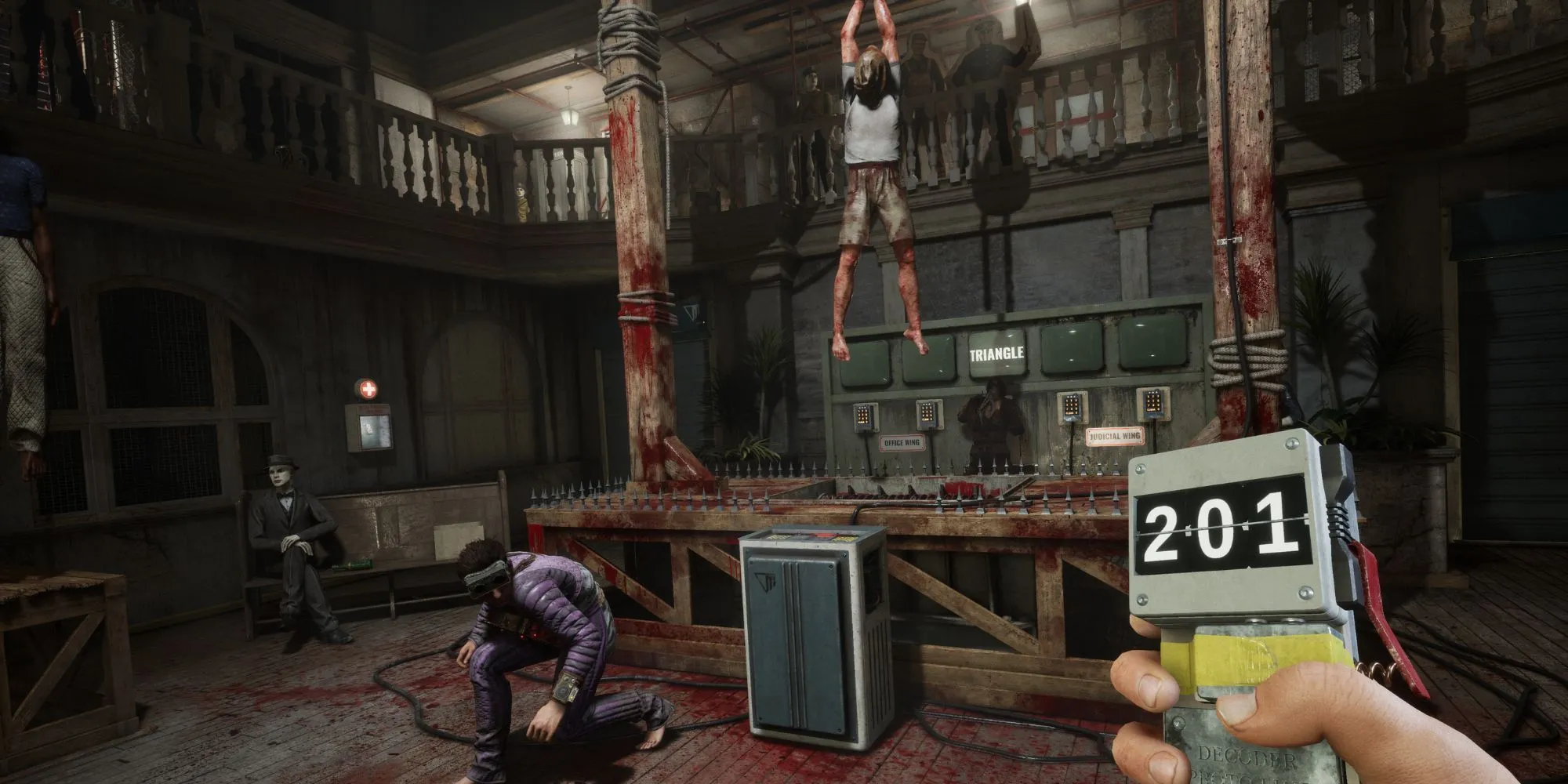 Giao diện hệ thống Rebirth 2.0 trong The Outlast Trials, cho phép tái sinh cá nhân hoặc theo đội