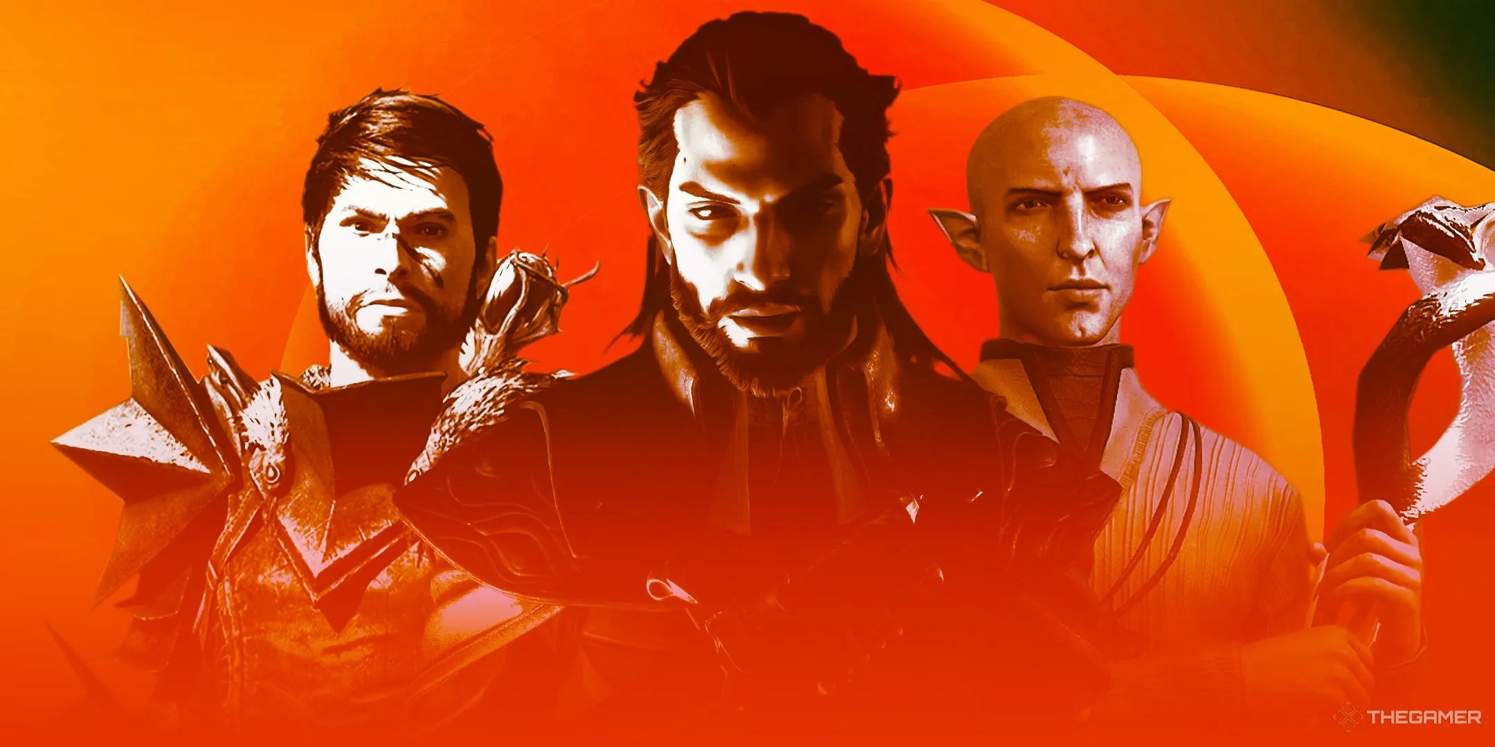 Hình ảnh các nhân vật chính trong series Dragon Age: Hawke, Lucanis và Solas biểu tượng cho sự tiến hóa của vũ trụ game