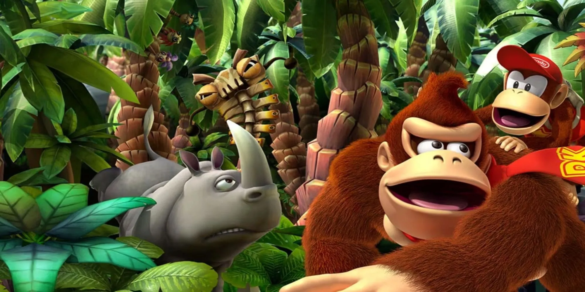 Khung cảnh gameplay từ Donkey Kong Country Returns HD, tái hiện đồ họa chất lượng cao của game