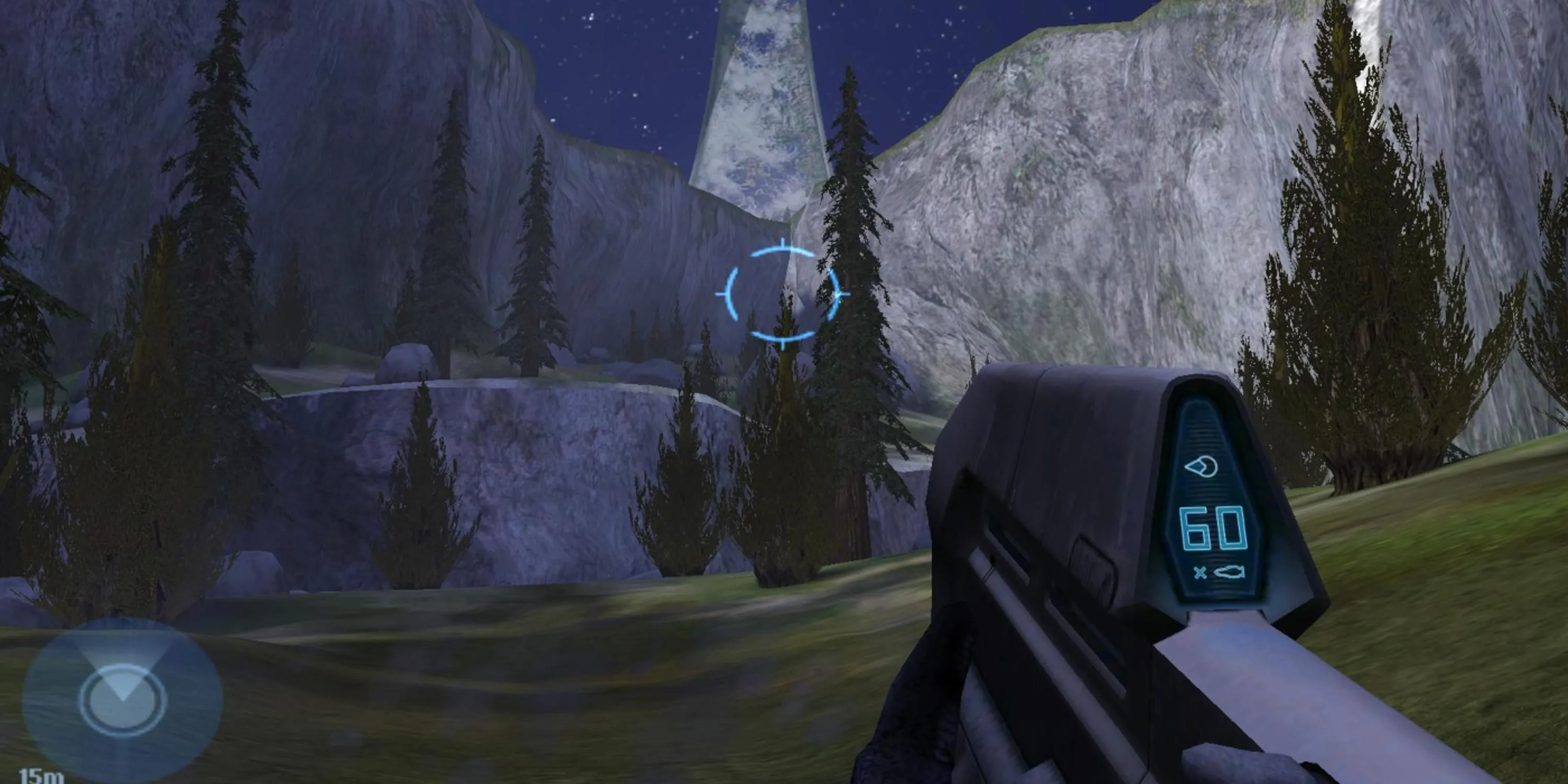 Khung cảnh hùng vĩ của vòng đai Halo trong Halo: Combat Evolved, biểu tượng của một thế giới ngoài hành tinh đầy bí ẩn và công nghệ cổ đại