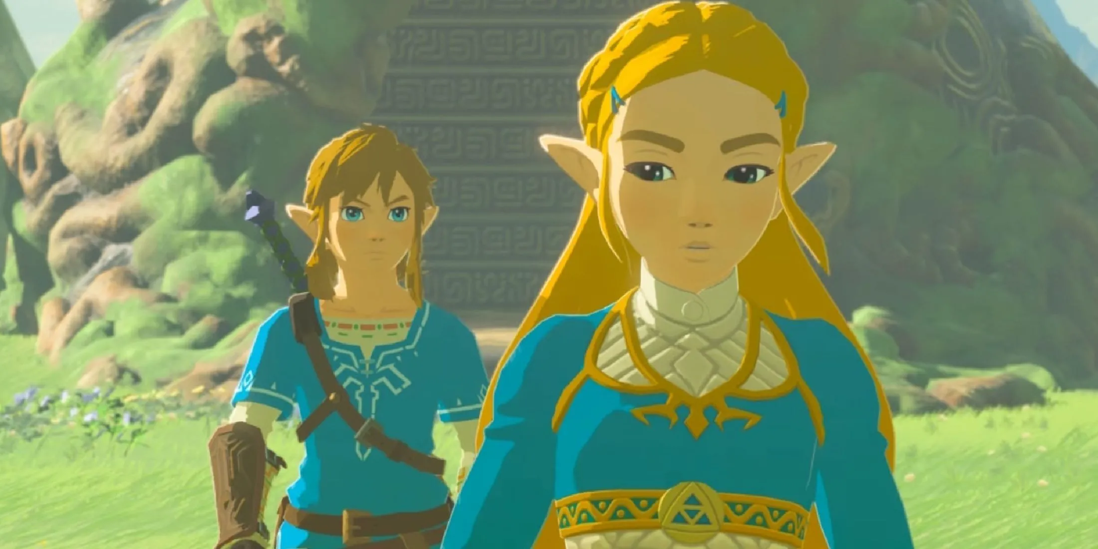 Link và Zelda trong The Legend of Zelda, artwork quảng bá