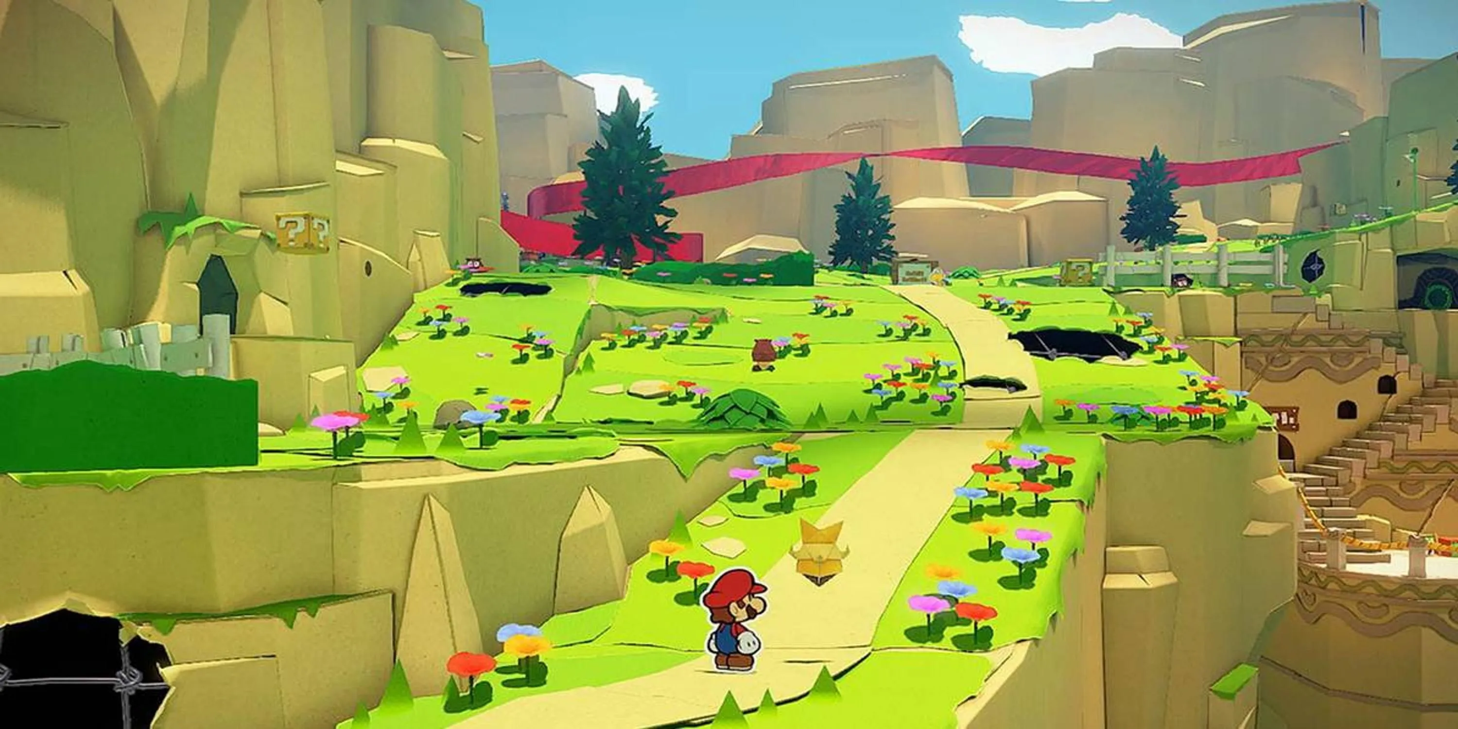 Mario khám phá thế giới gấp giấy đầy màu sắc trong Paper Mario: The Origami King