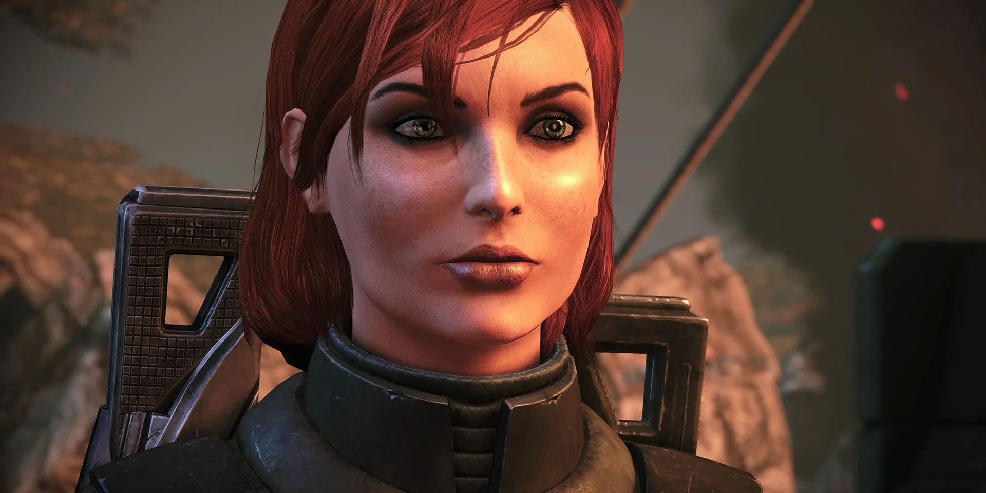 Nữ Commander Shepard trong game Mass Effect Legendary Edition, biểu tượng của câu &quot;Tôi nên đi đây&quot;