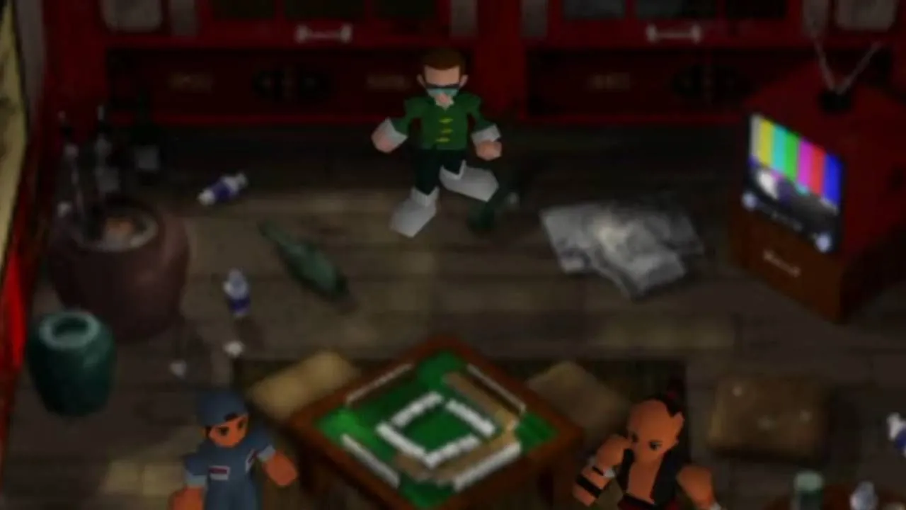 Scotch bị Cloud và Aerith đánh bại tại biệt thự Don Corneo trong Final Fantasy 7