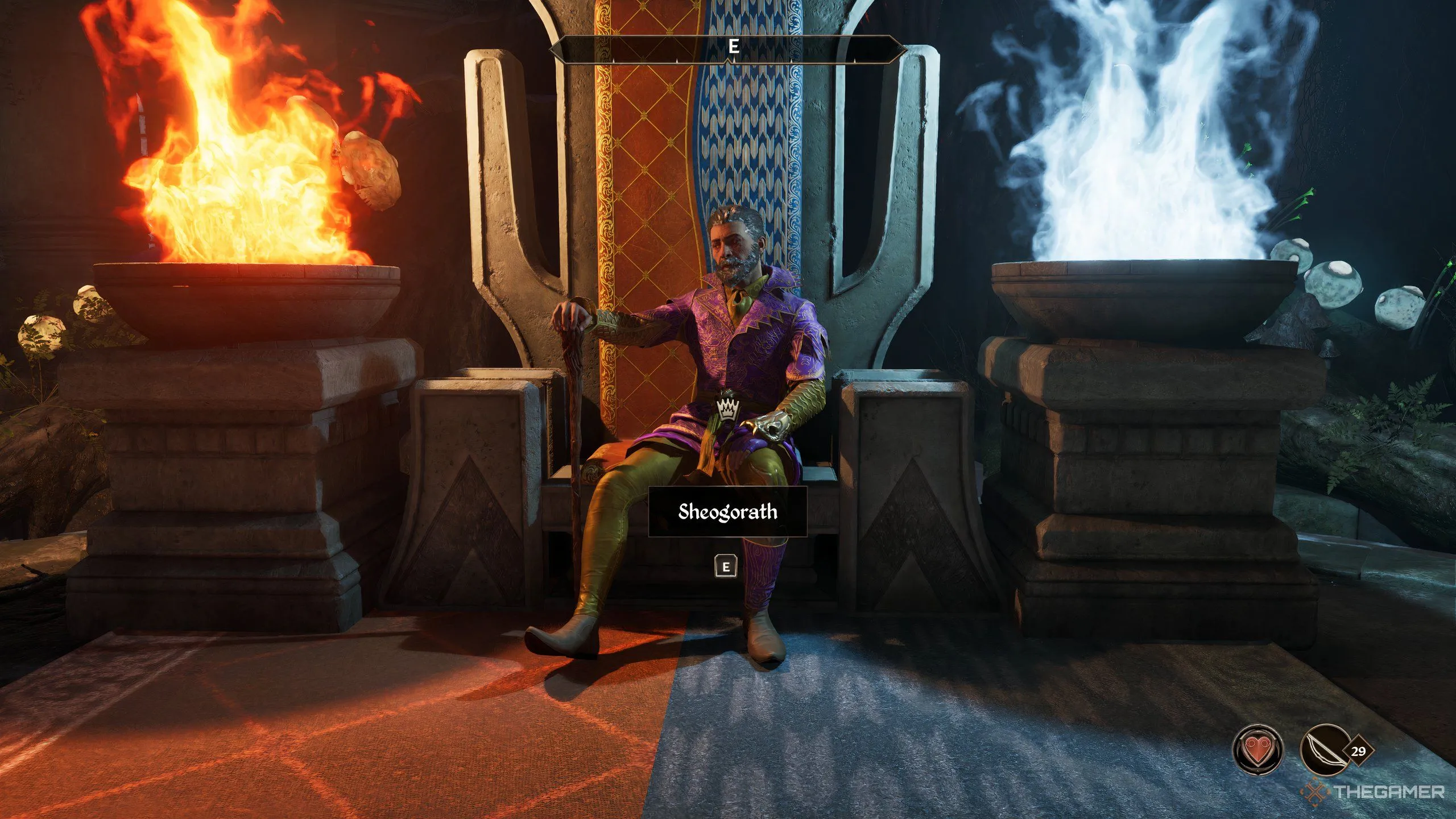 Sheogorath, Daedric Prince của sự điên rồ, xuất hiện trong Oblivion Remastered với phong thái lập dị và khó lường.