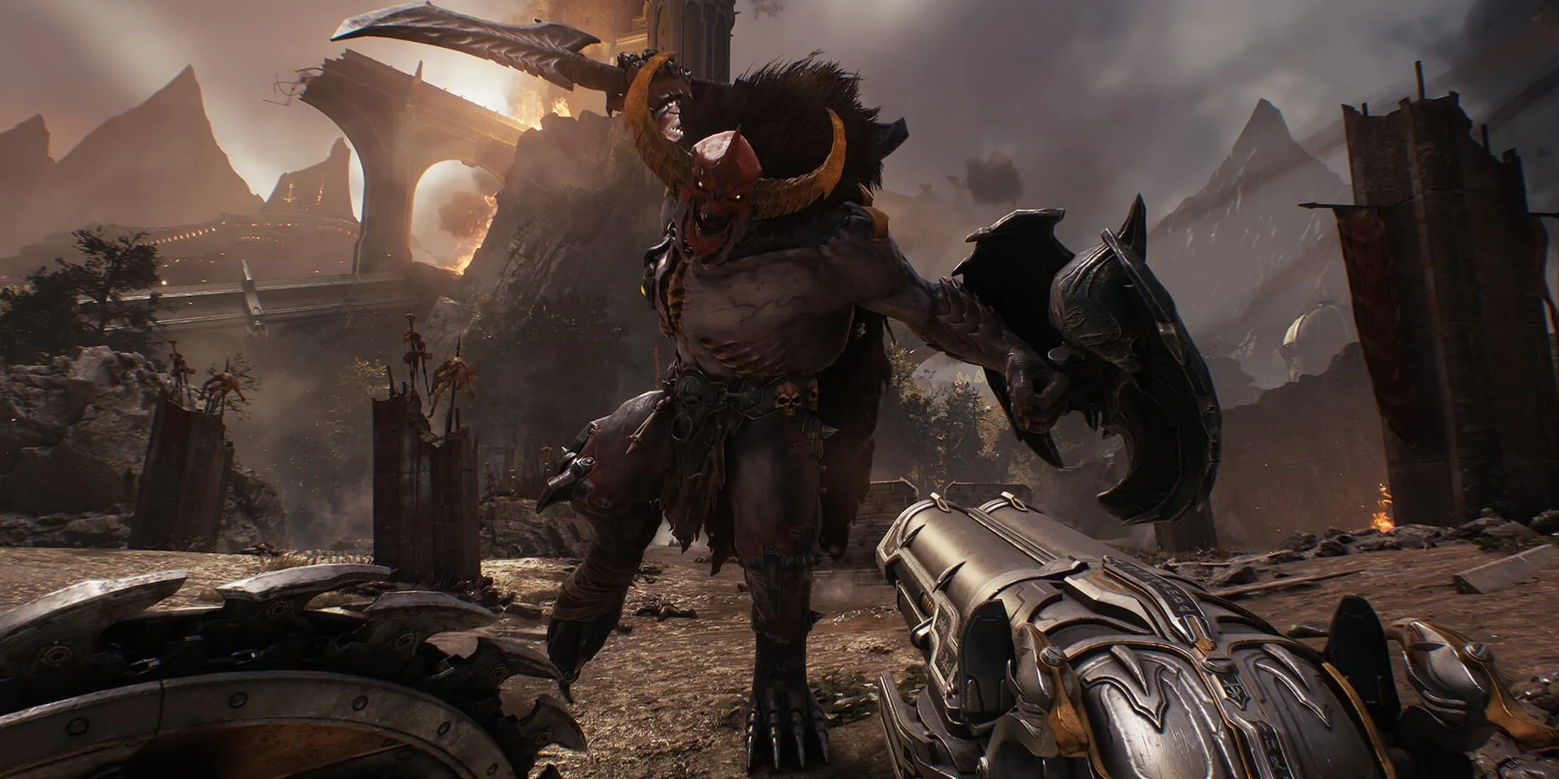 Shield và Super Shotgun trong Doom: The Dark Ages