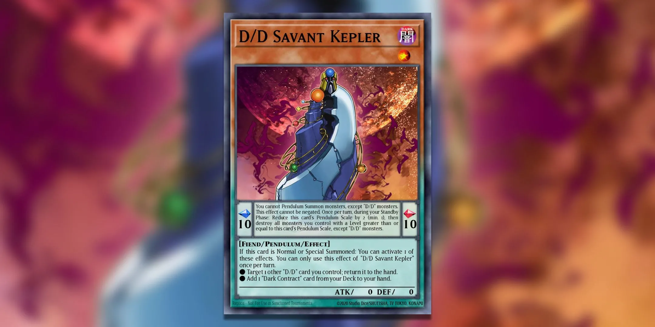 Thẻ bài D/D/D Savant Kepler, đại diện cho hệ bài D/D/D nổi tiếng phức tạp trong Yu-Gi-Oh! TCG.