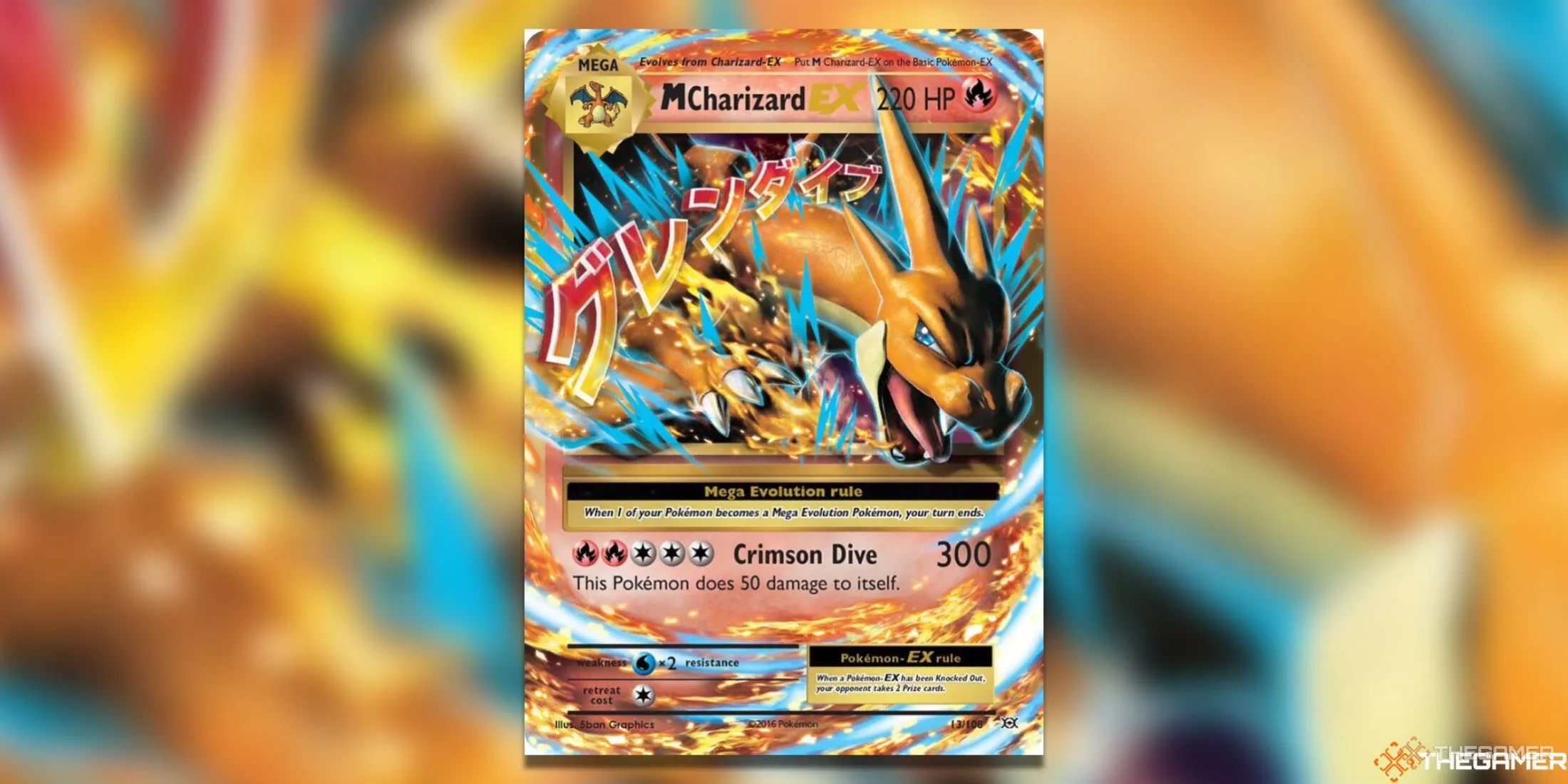 Thẻ bài Mega Evolution M Charizard EX từ Pokemon TCG