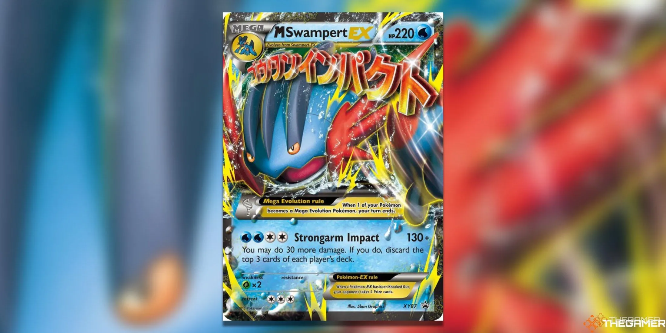 Thẻ bài Mega Evolution M Swampert EX từ Pokemon TCG