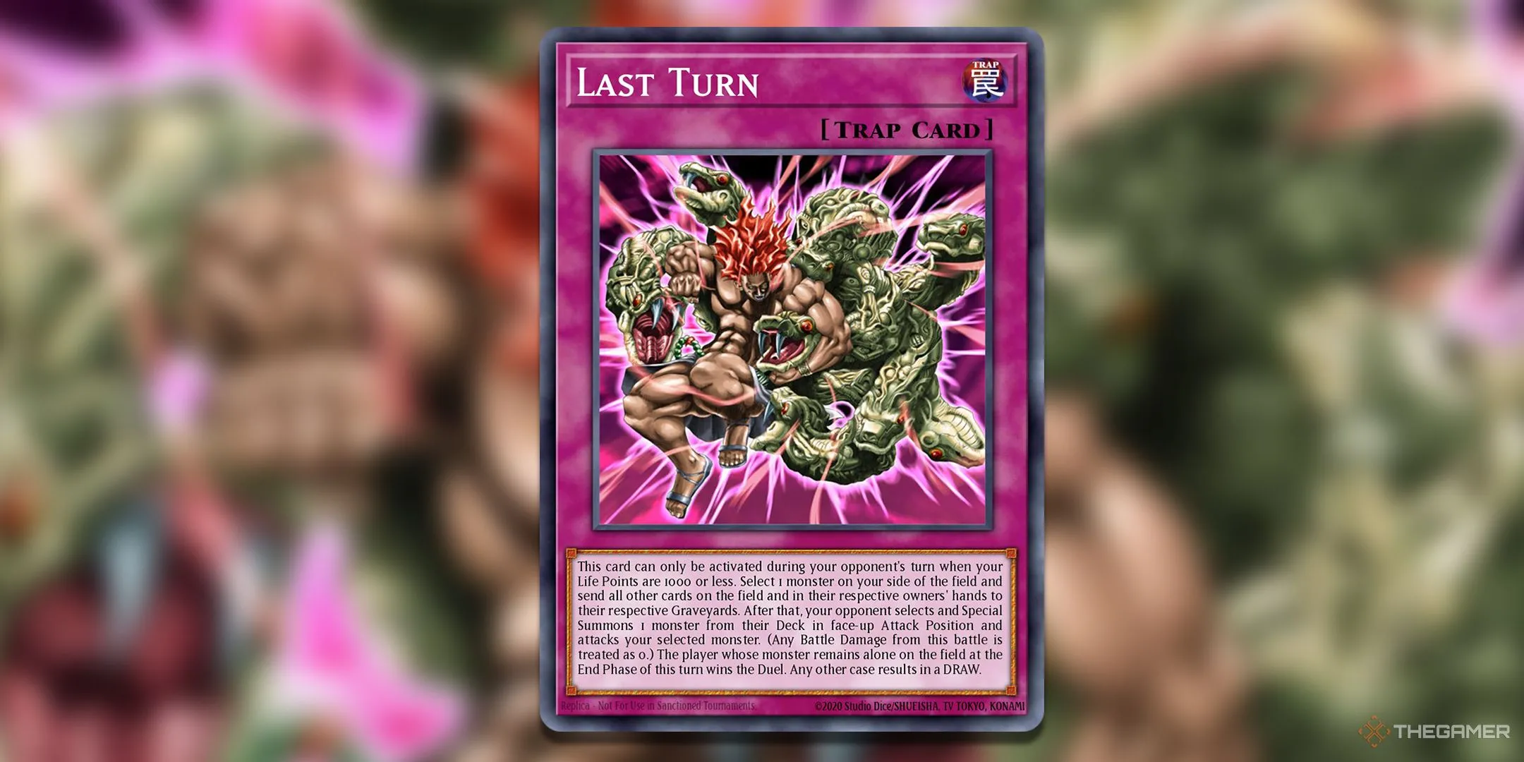 Thẻ bài phép Last Turn trong Yu-Gi-Oh! TCG, nổi tiếng với sự phức tạp và gây tranh cãi.