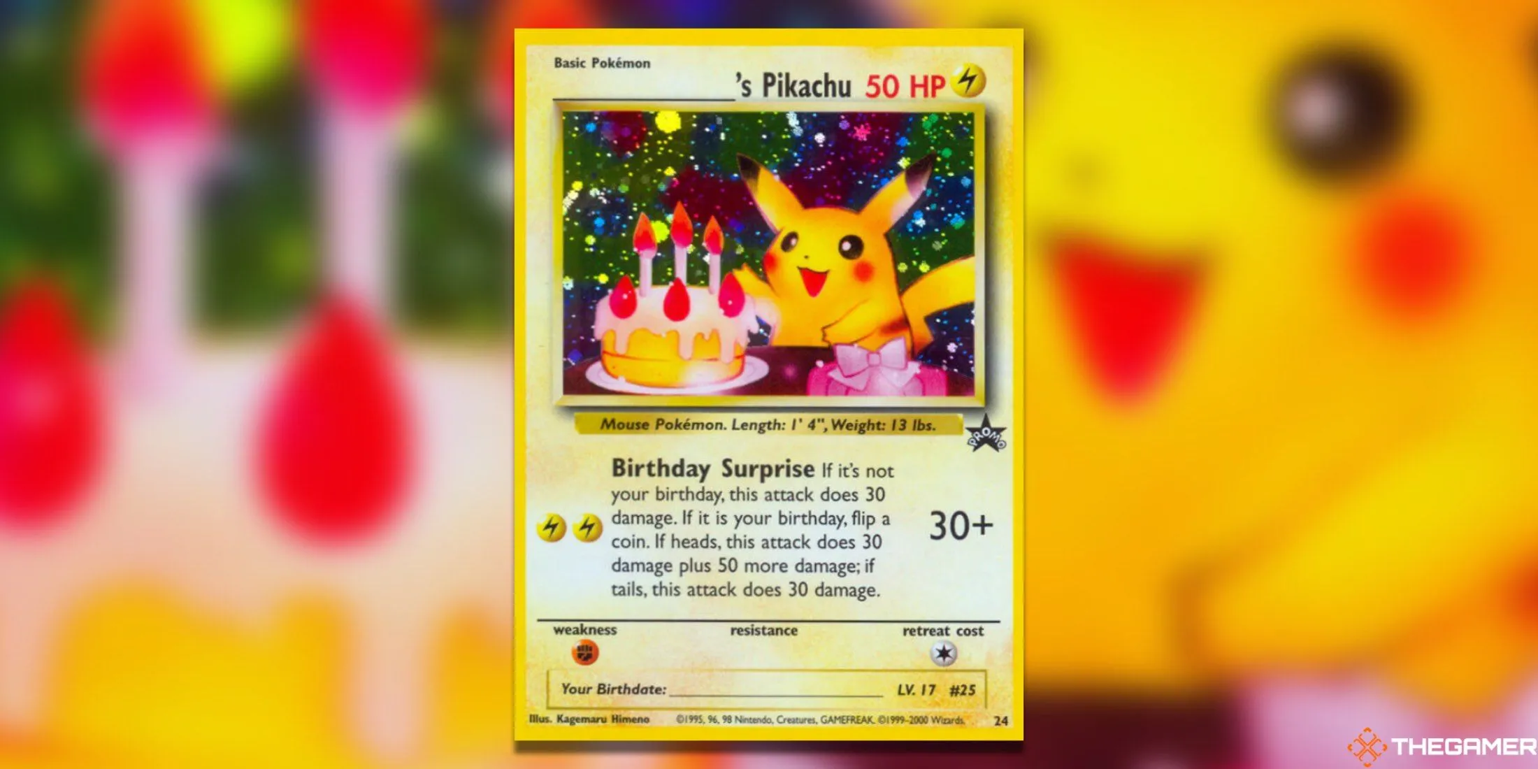 Thẻ bài Pokémon TCG Pikachu Chúc Mừng Sinh Nhật WoTC Promo