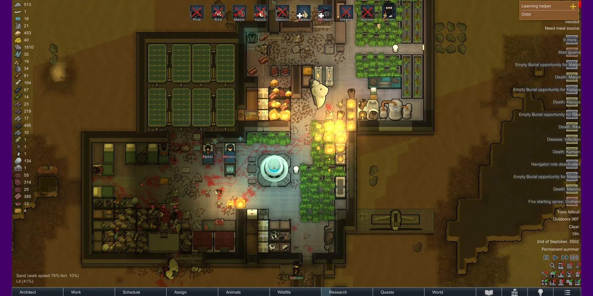 Thuộc địa RimWorld đứng trước thảm họa với hỏa hoạn và Mechanoid sau cuộc đột kích