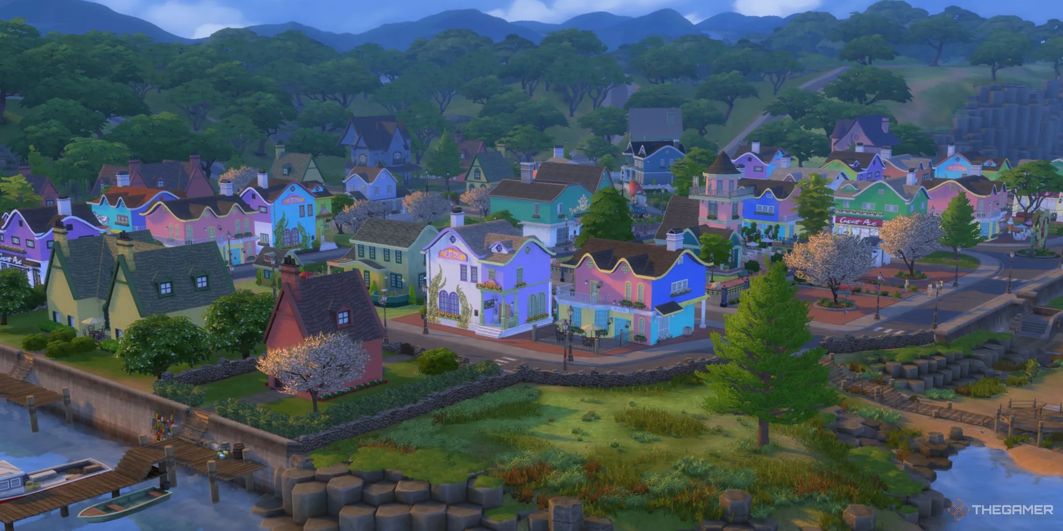 Toàn cảnh khu vực Coast of Adhor tuyệt đẹp trong thế giới Innisgreen của The Sims 4 Enchanted By Nature.