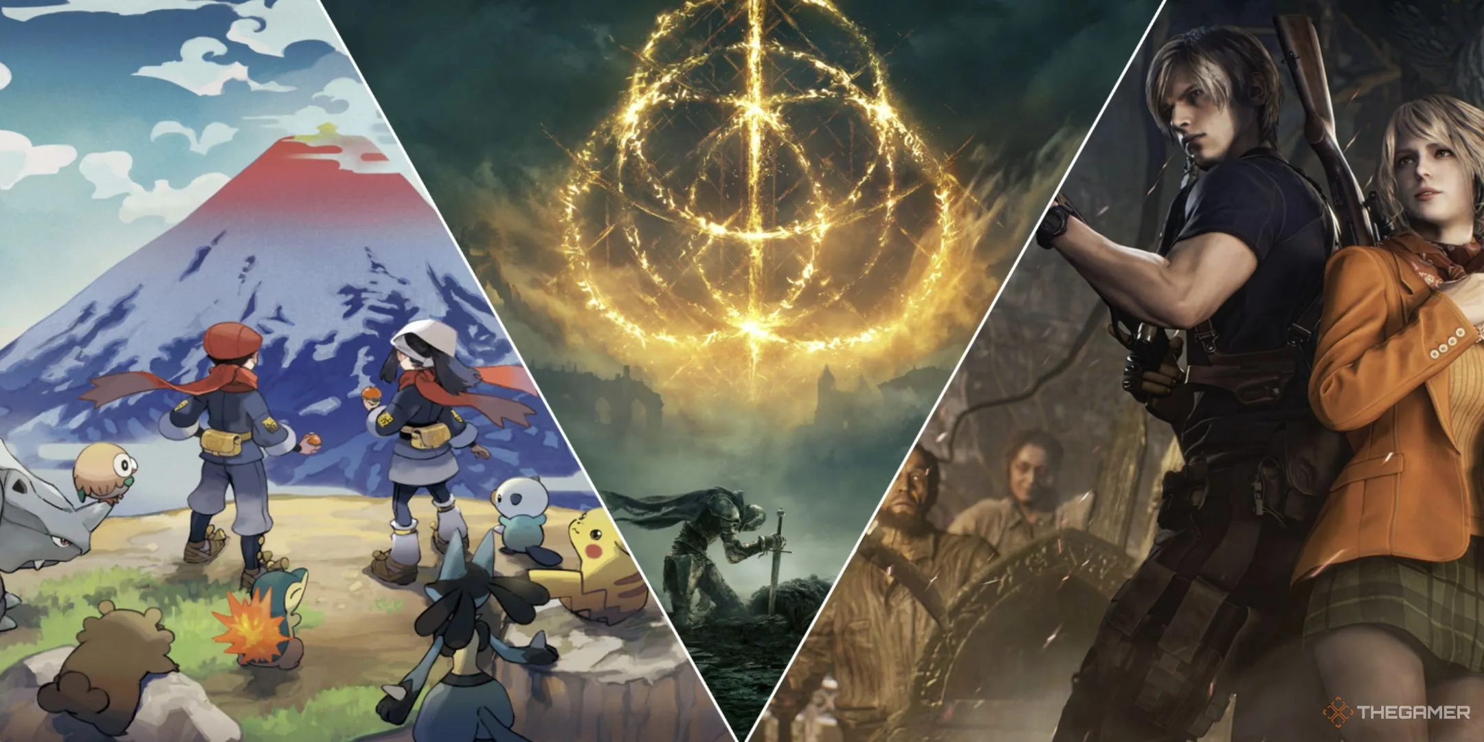 Tuyển tập các series game nổi tiếng như Pokemon, Souls và Resident Evil, minh họa cho câu chuyện phát triển game đầy thăng trầm.