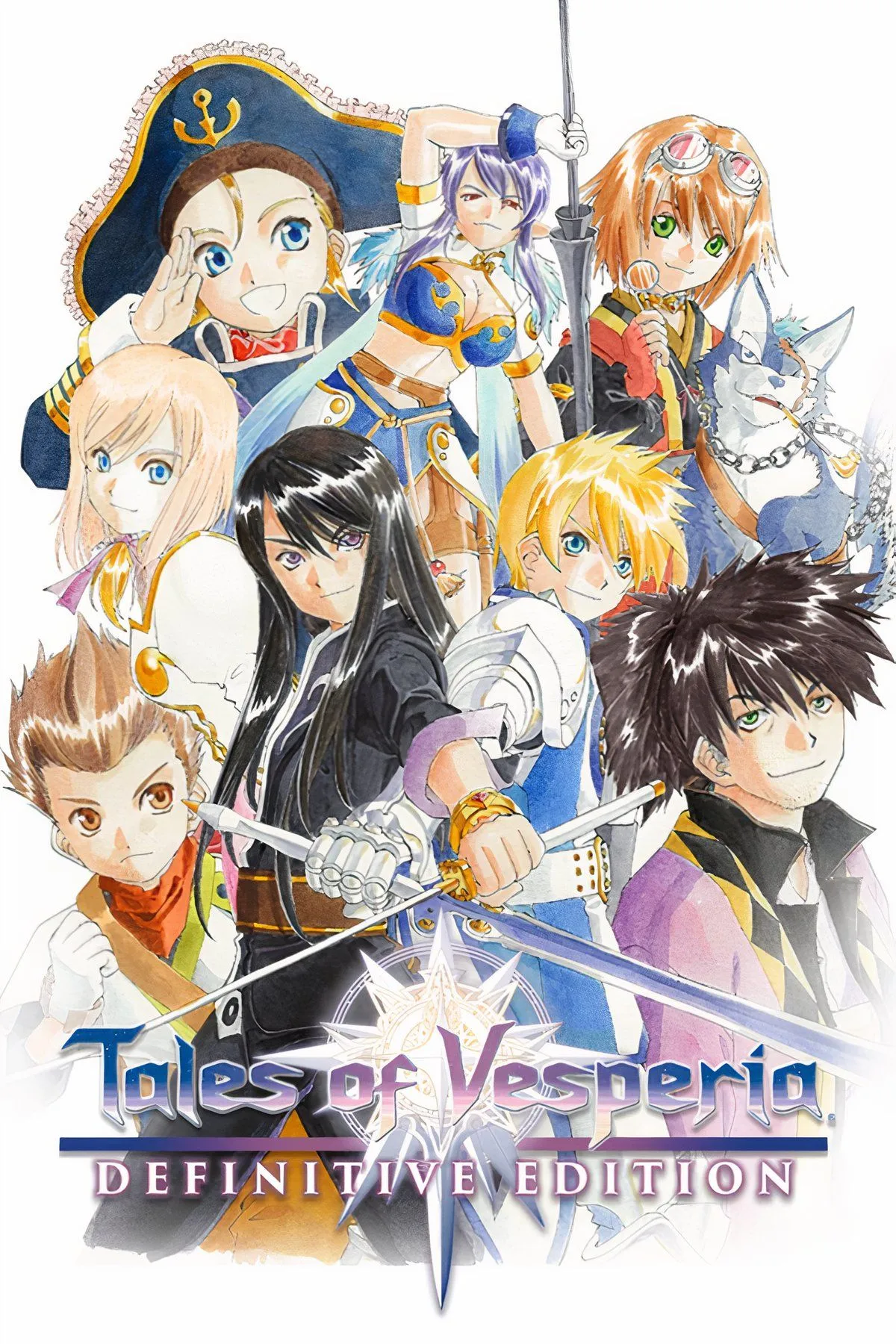 Yuri Lowell, nhân vật chính của Tales of Vesperia, cùng các thành viên Brave Vesperia.