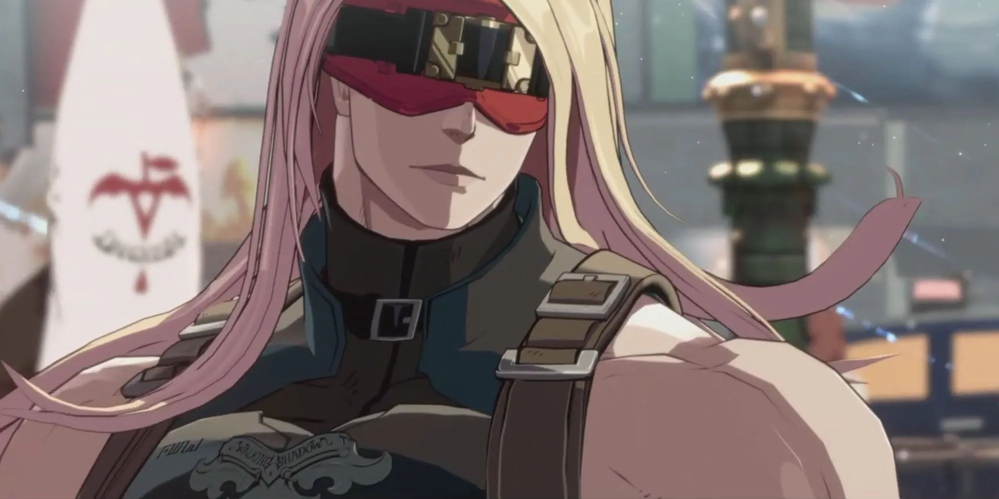 Zato-1 trong cảnh giới thiệu trước trận đấu của Guilty Gear Strive
