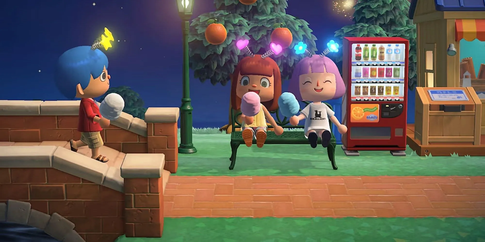 Ăn kẹo bông trong Animal Crossing New Horizons