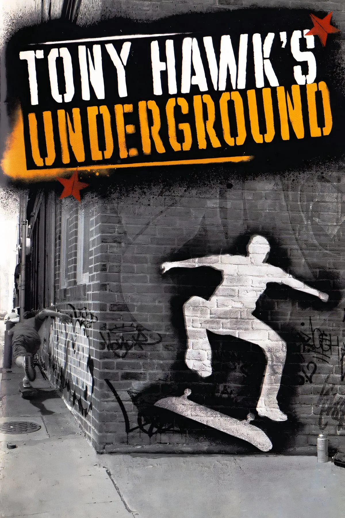 Ảnh bìa chính thức của game Tony Hawk's Underground, minh họa các nhân vật và phong cách trượt ván đặc trưng.