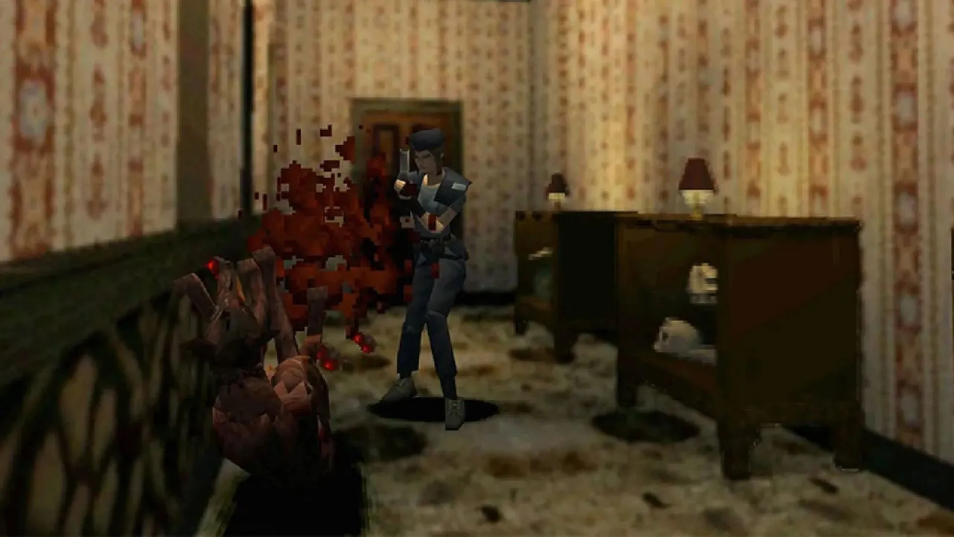 Bìa đĩa game Resident Evil 1996, biểu tượng của thể loại kinh dị sinh tồn