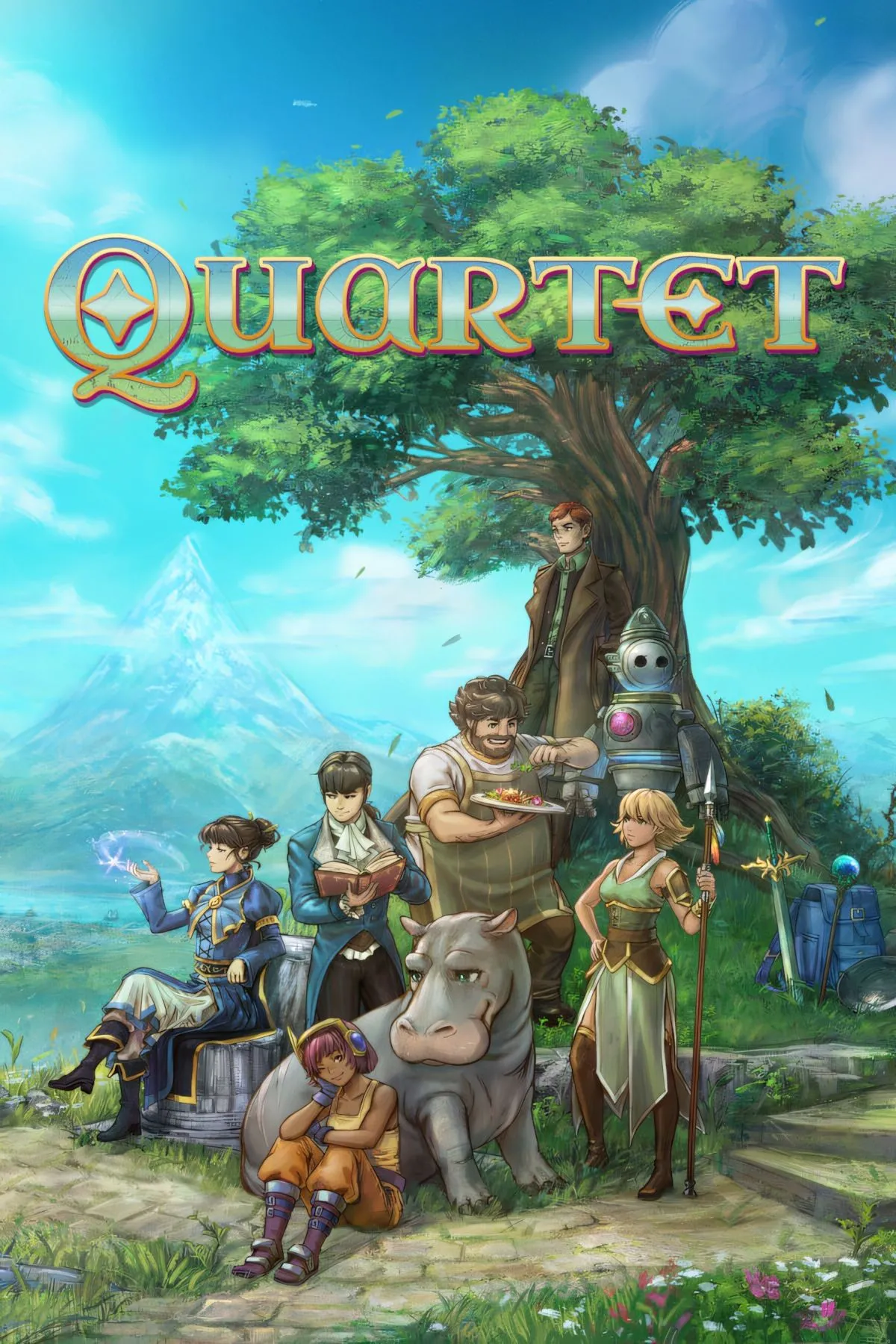 Bìa nghệ thuật trang tag của game Quartet.