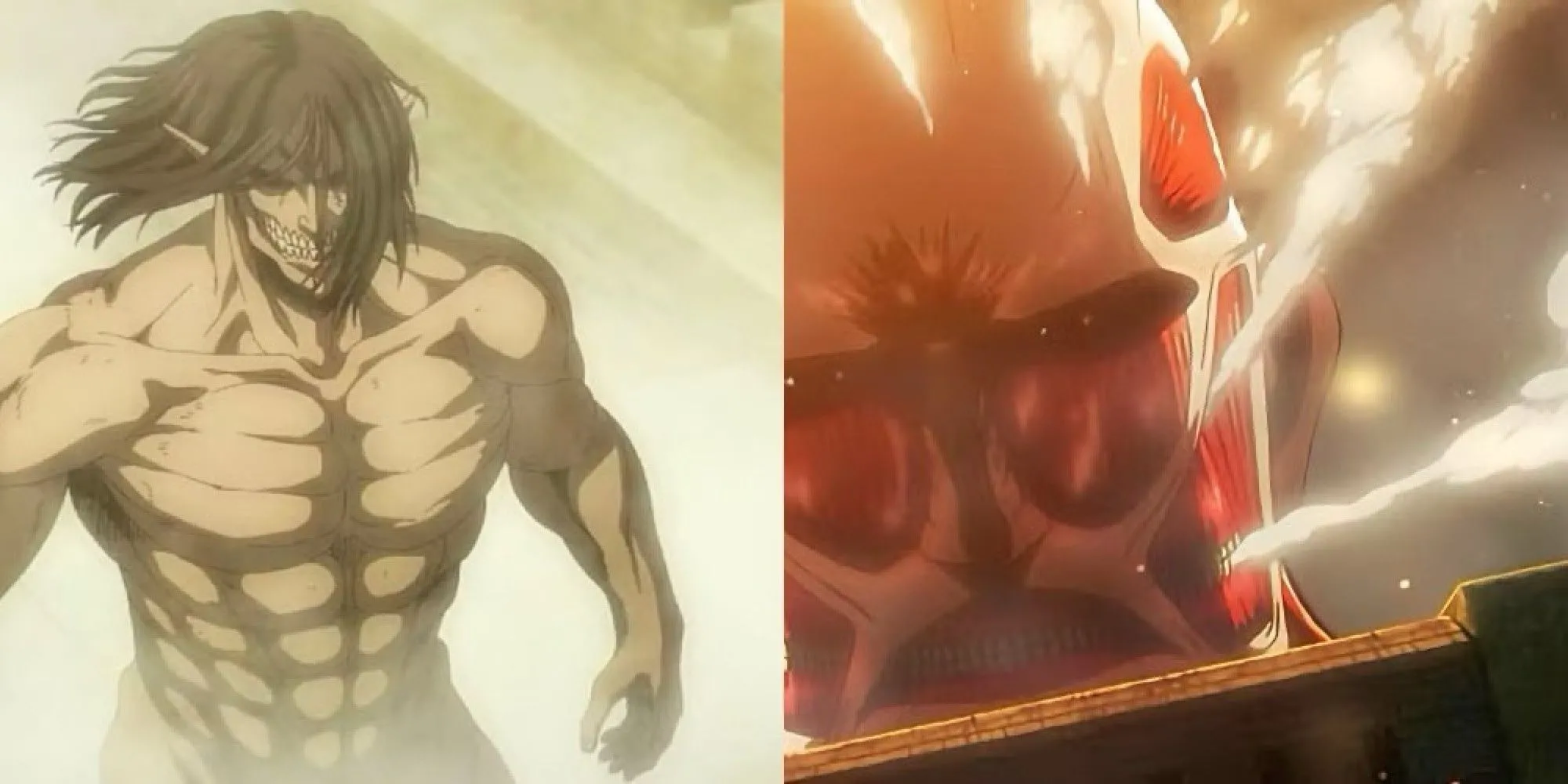 Các dạng Titan khác nhau trong Attack on Titan, minh họa sức mạnh hủy diệt