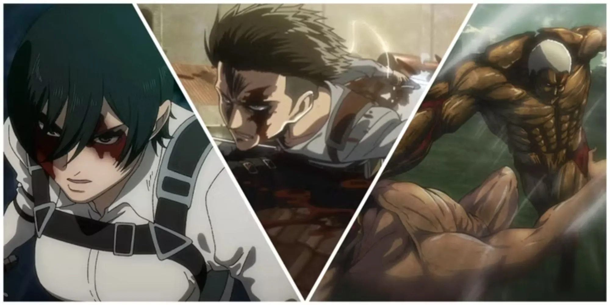 Cảnh chiến đấu hoành tráng trong Attack on Titan, nơi các nhân vật phải đối mặt với nguy hiểm