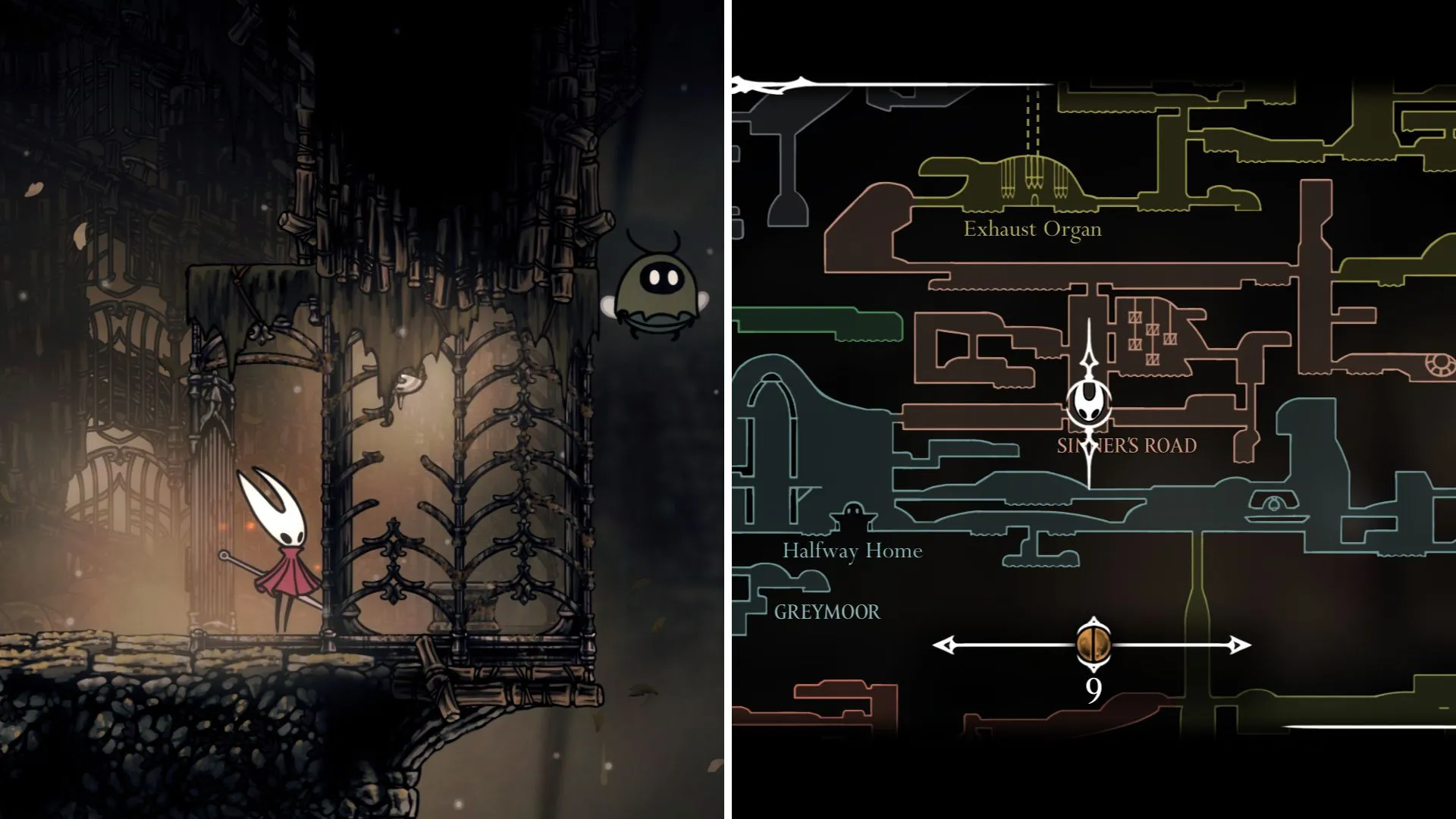 Cánh cửa mở khóa giải thoát Green Prince ở Sinner's Road trong Hollow Knight Silksong