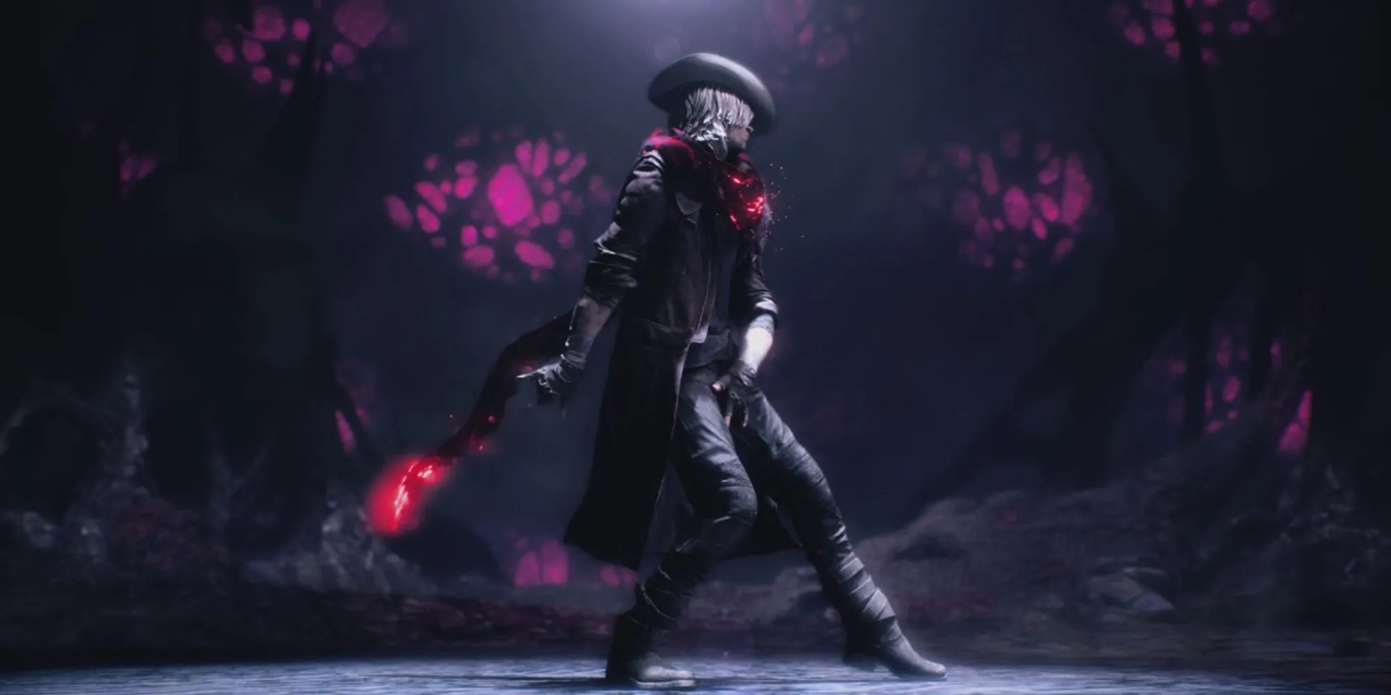 Dante trình diễn các loại vũ khí và phong cách chiến đấu đa dạng trong tựa game Devil May Cry 5