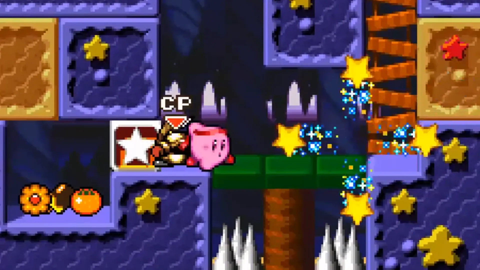 Fighter Kirby đánh bại kẻ thù trong Kirby Super Star