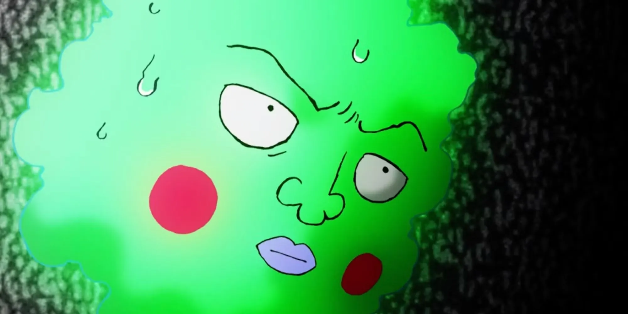 Mob đứng một mình trước Cây Thần cháy rụi sau sự hy sinh của Dimple trong Mob Psycho 100