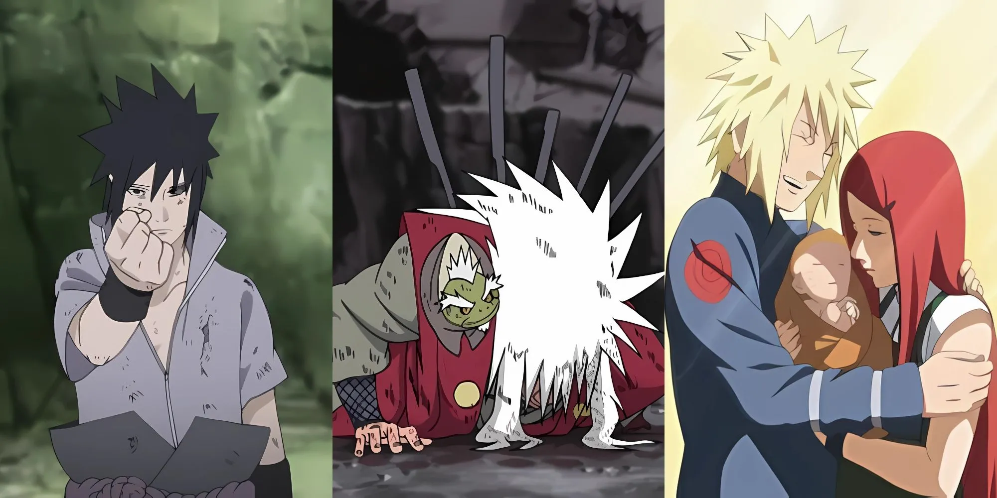 Một cảnh tổng hợp các khoảnh khắc biểu tượng trong anime Naruto