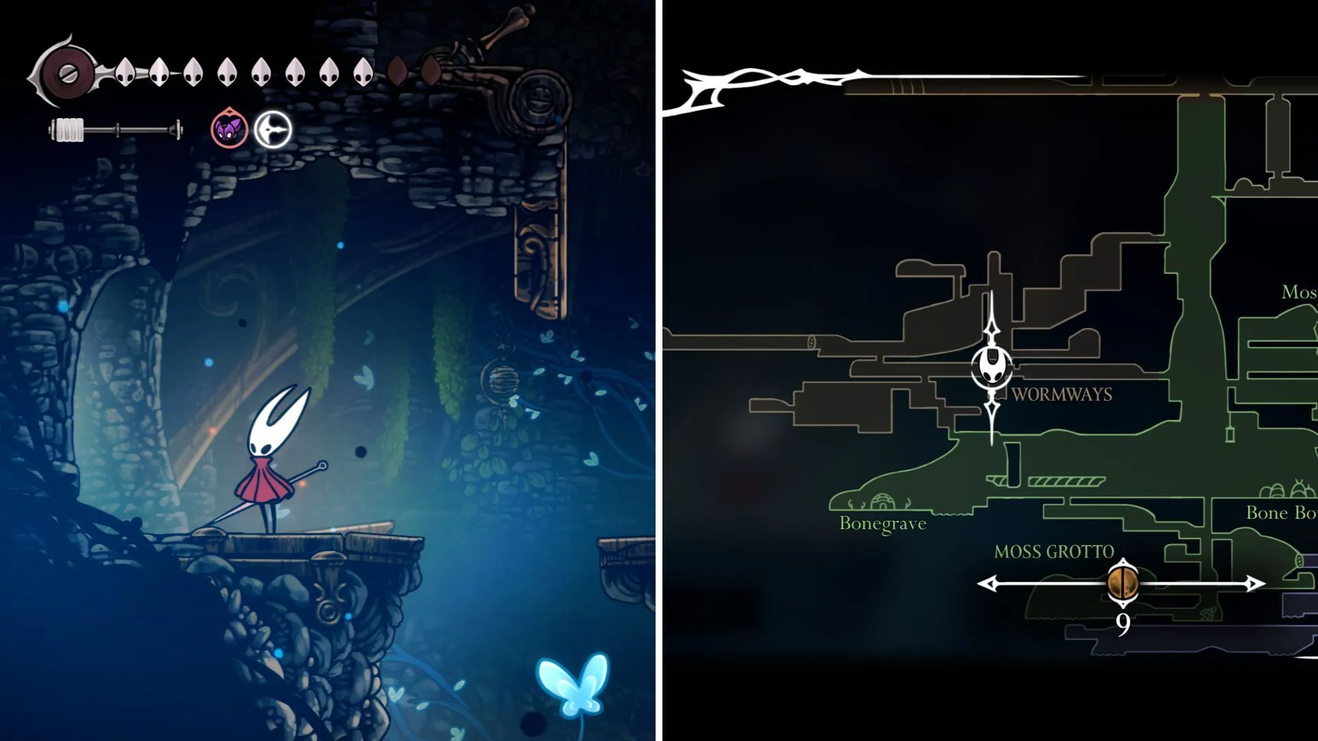 Ổ khóa cần Simple Key để mở cửa khu vực Wormways trong Hollow Knight Silksong