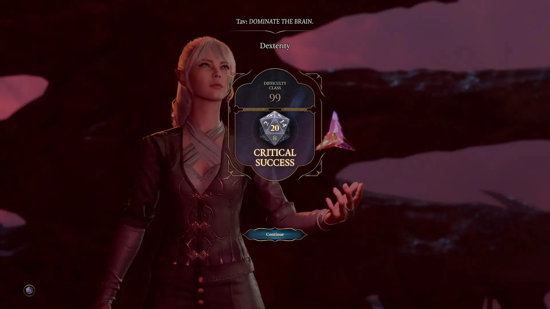 Pha roll DC 99 để Thống trị Elder Brain trong trận chiến cuối cùng của Baldur's Gate 3, chỉ giảm HP của boss chứ không kết thúc trận đấu