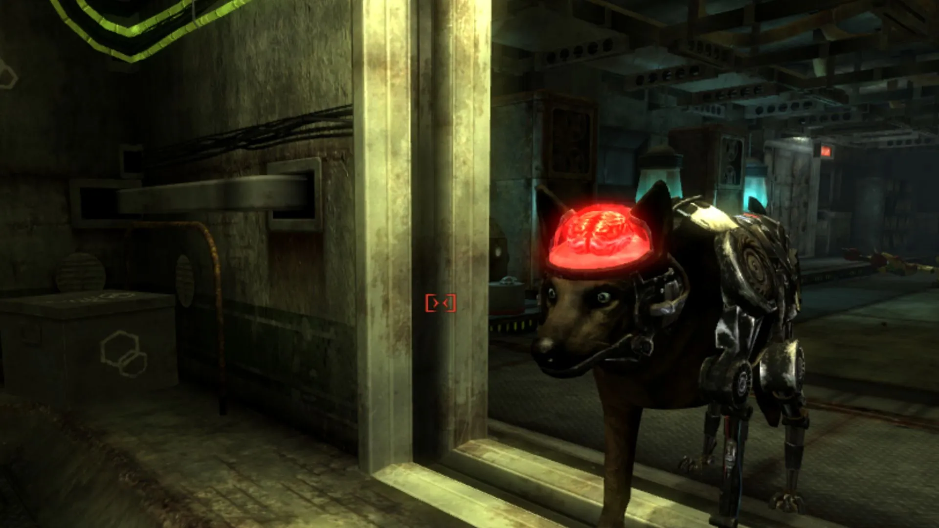 Roxie, chú chó robot đáng yêu từ DLC Old World Blues của Fallout New Vegas, sẵn sàng hỗ trợ chiến đấu.