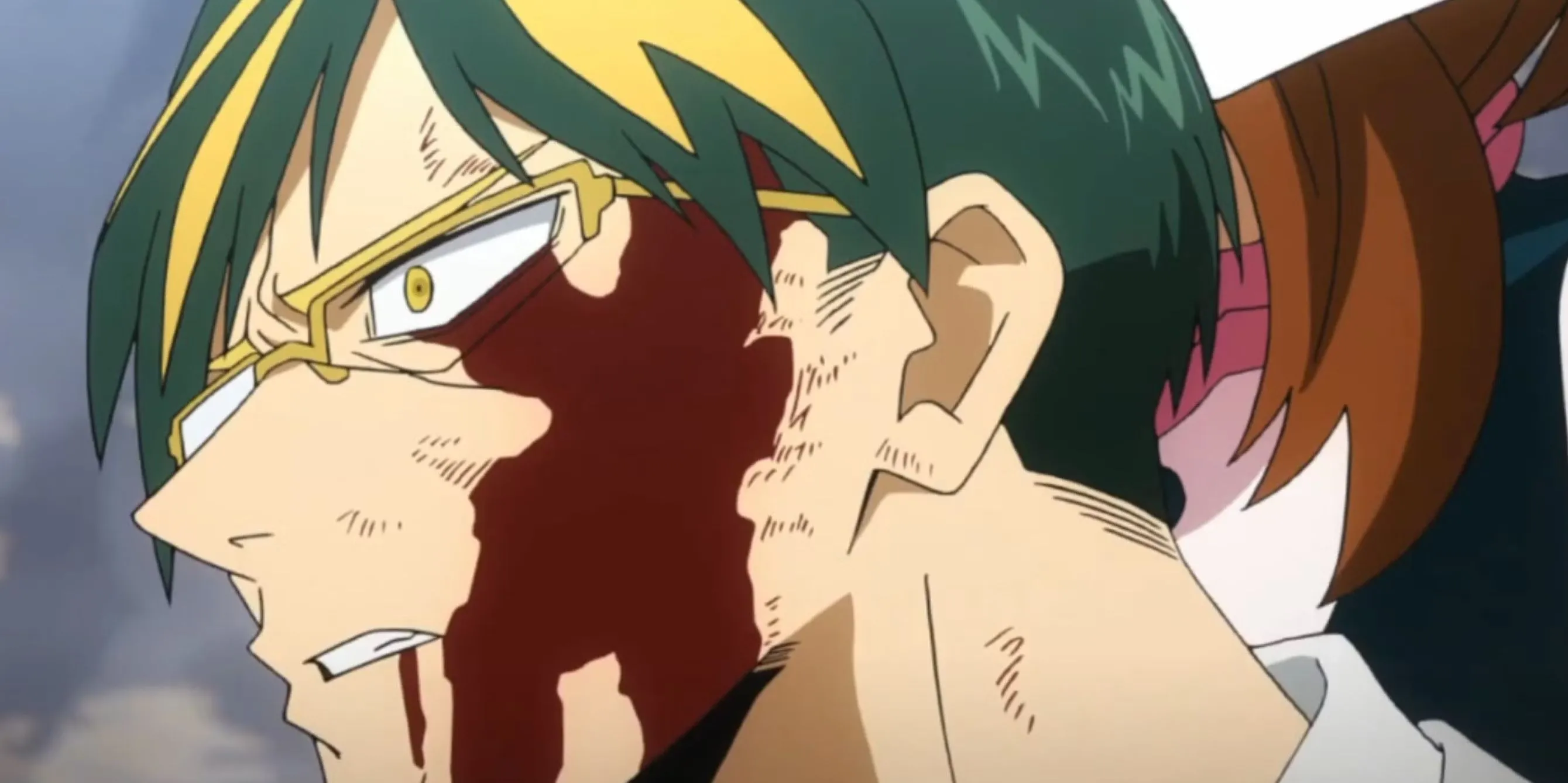 Sir Nighteye, cựu đối tác của All Might, với năng lực Tiên Tri trong My Hero Academia, khuôn mặt nghiêm nghị.