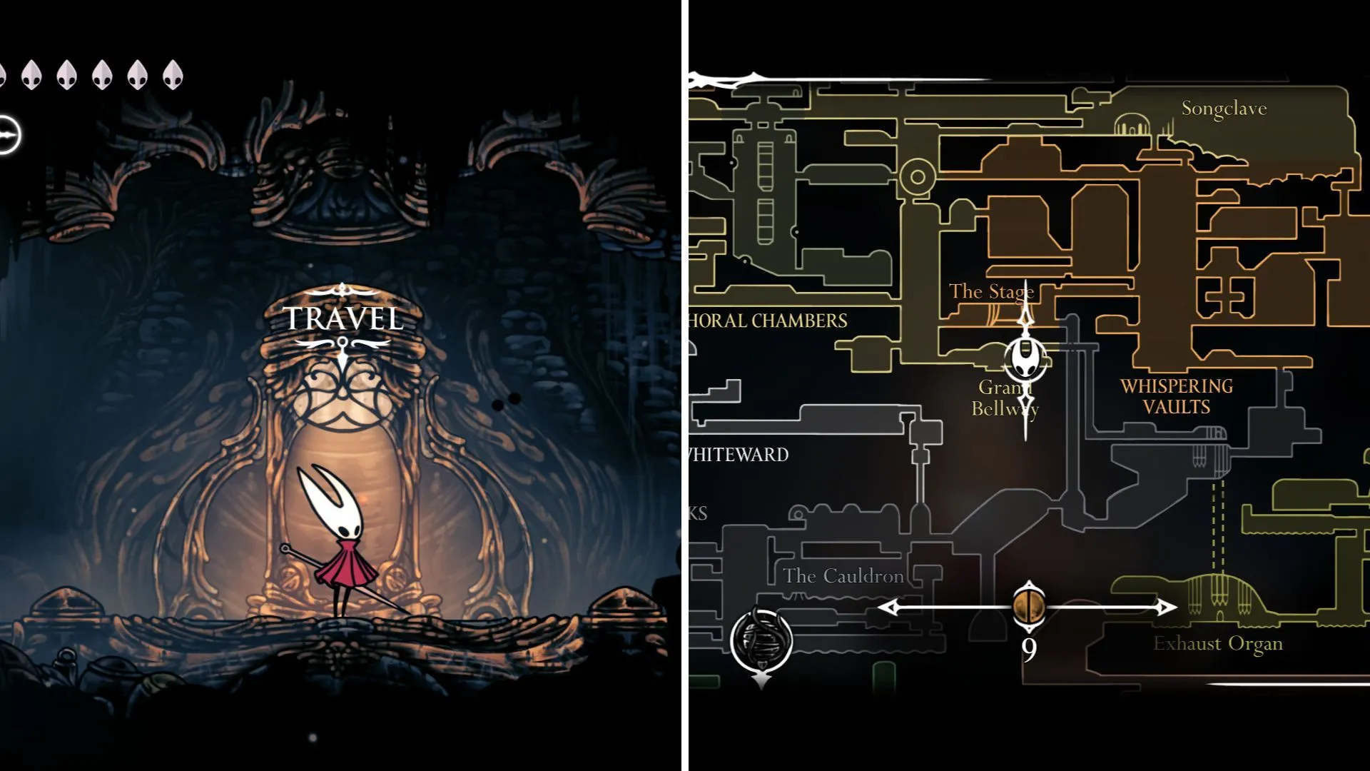 Vị trí trạm Ventrica Grand Bellway, điểm trung chuyển quan trọng trong Hollow Knight Silksong.