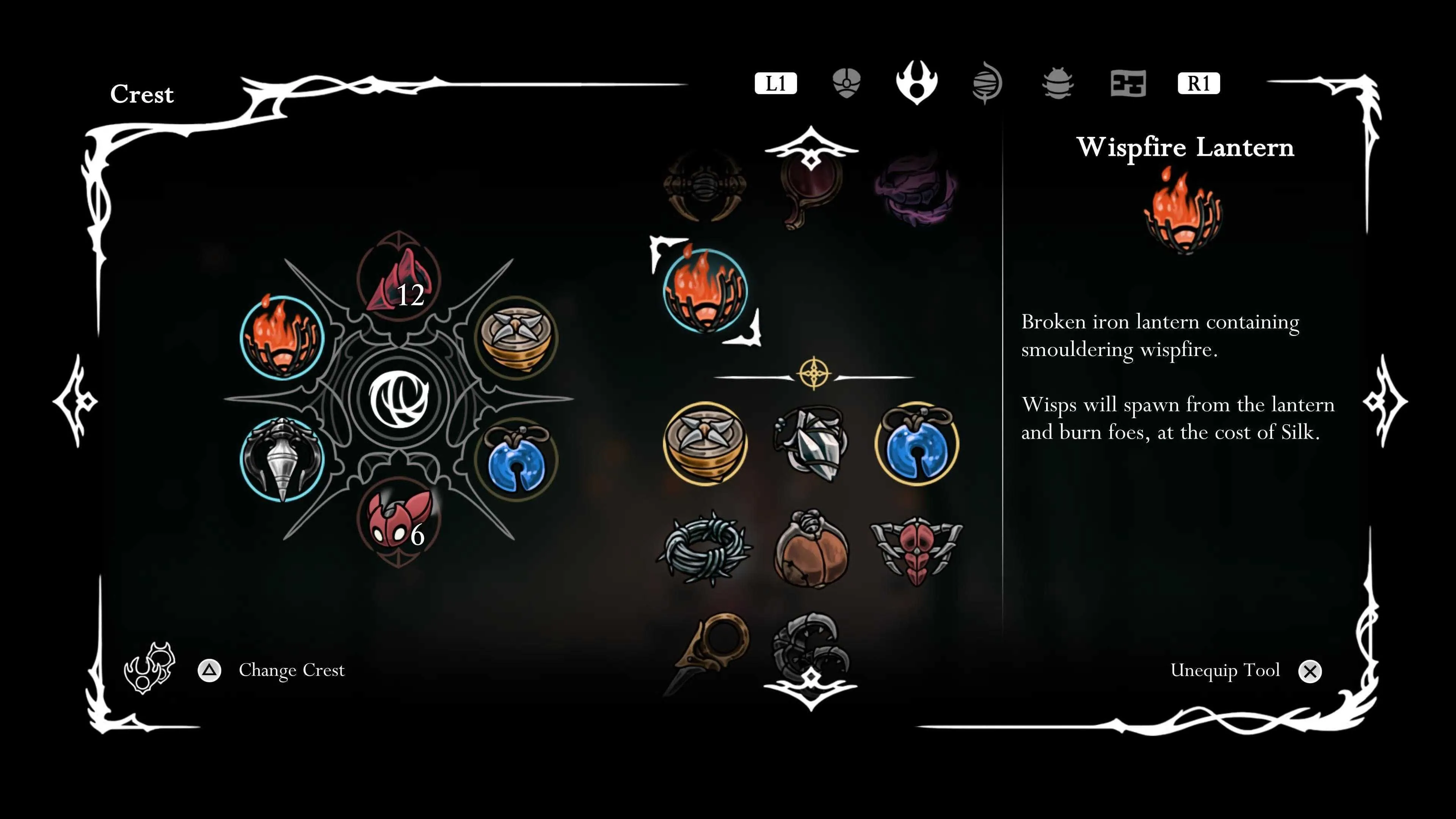 Wispfire Lantern, phần thưởng đánh bại Father of the Flame trong Hollow Knight Silksong